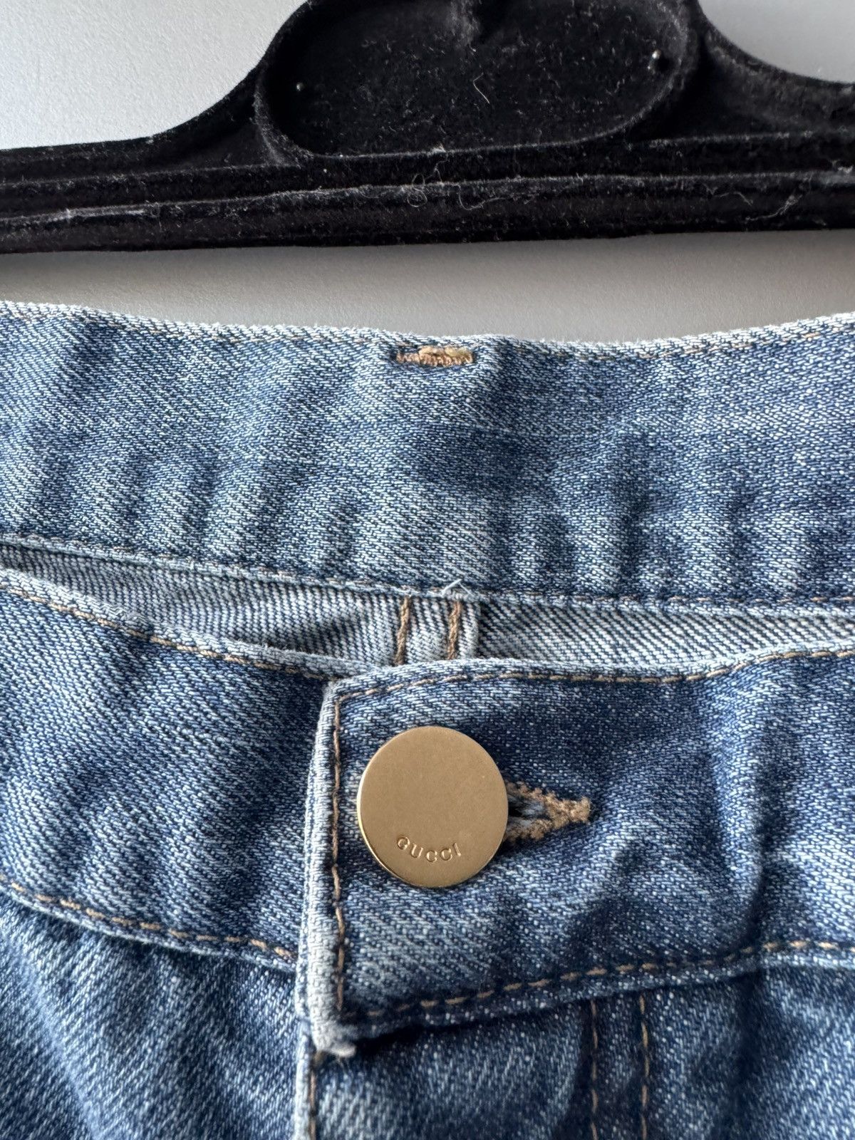 Gucci 2003 Preppy Old Money Gucci Embossed GG Logo Jeans Y2K Size 30" / US 8 / IT 44 - 5 Thumbnail