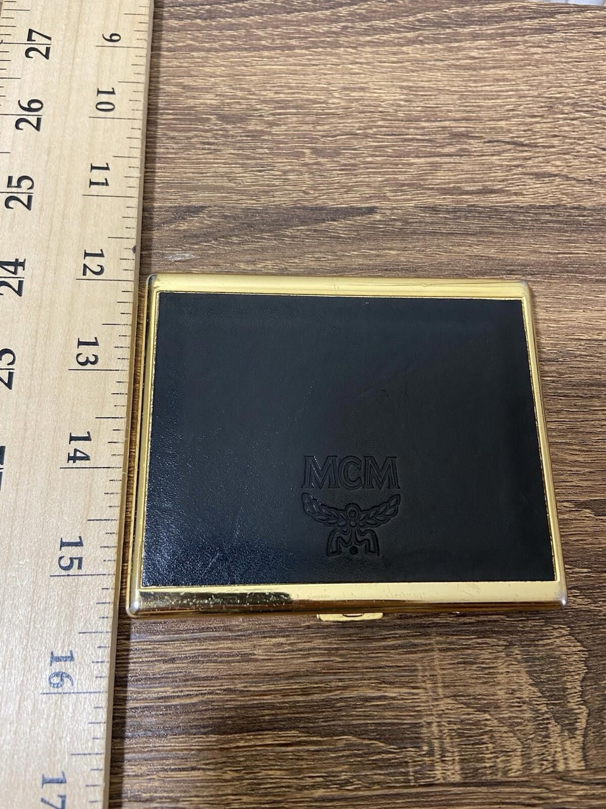 MCM MCM Germany Black Leather Gold Metal Cigarette Card Case Size ONE SIZE - 2 Thumbnail