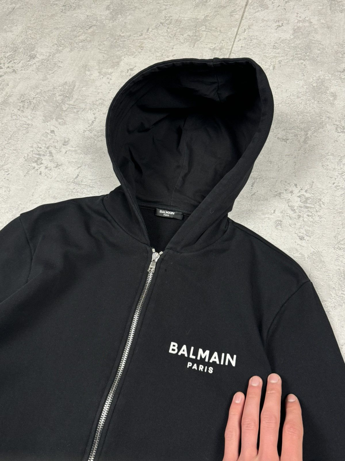 Balmain Balmain Paris Black Zip Hoodie Size 14A Fits S Size S / US 4 / IT 40 - 4 Thumbnail