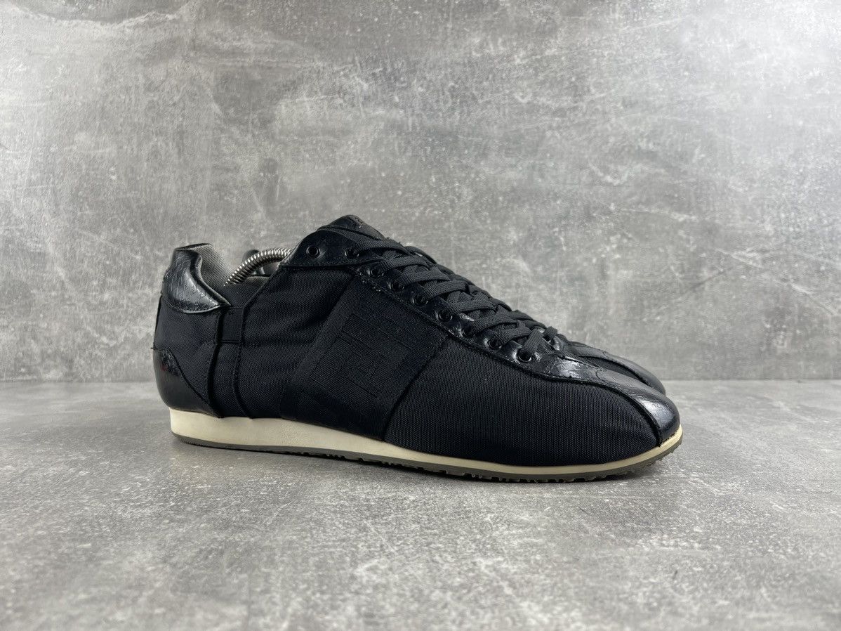 Fendi Fendi Vintage 90s Zucca Nylon Leather Black Low Top Sneakers Size US 11 / EU 44 - 2 Thumbnail