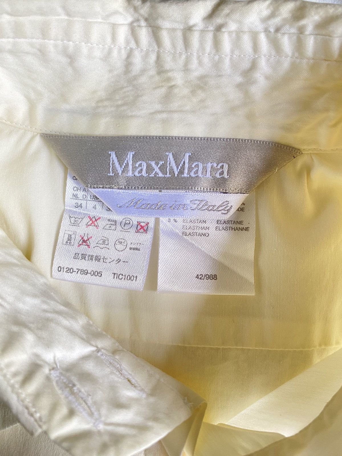 Max Mara Maxmara off white shirt Size XXS / US 00 / IT 34 - 16 Thumbnail