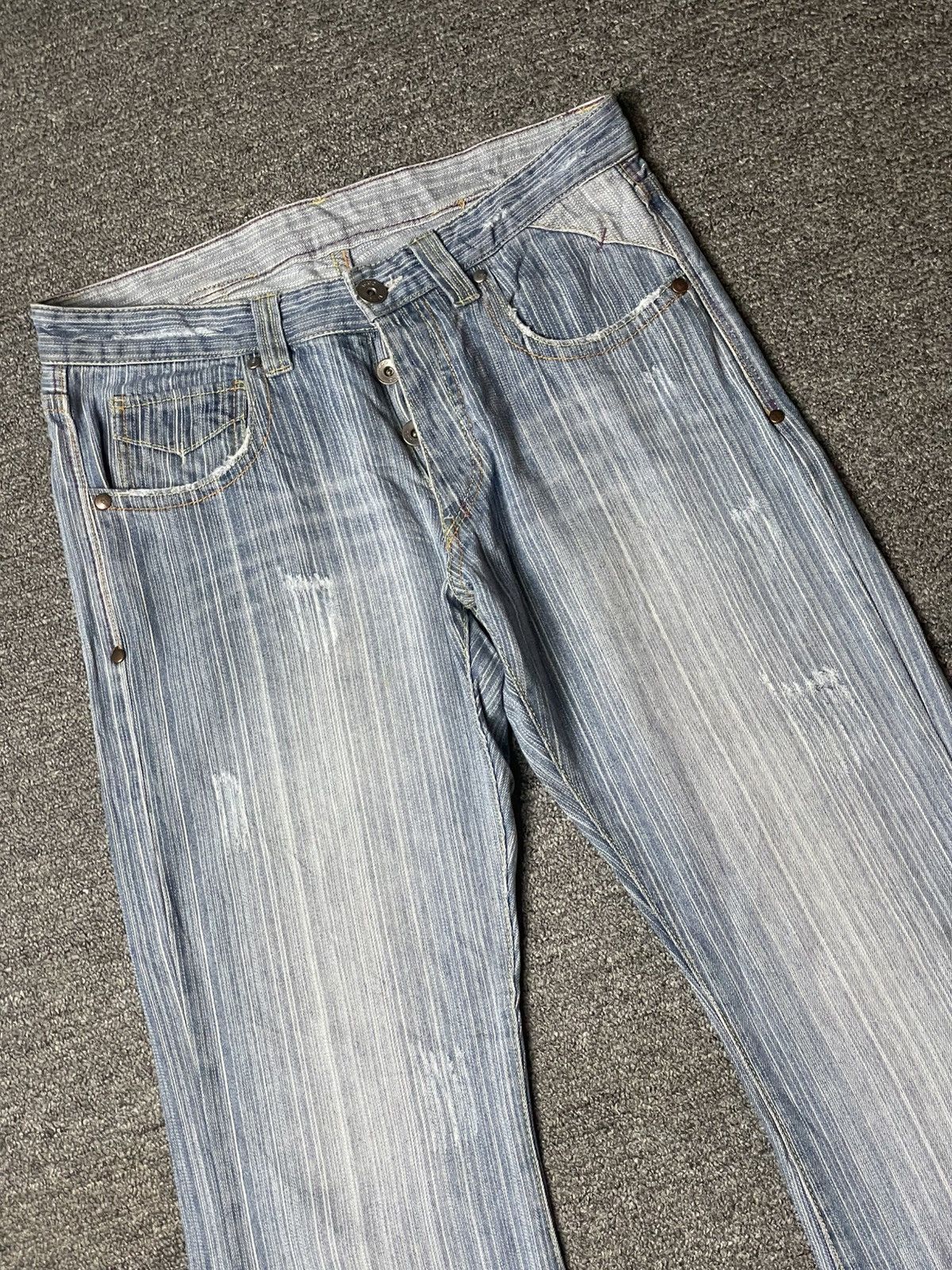Japanese Brand × Vintage Japanese Brand Distressed Denim Wide Leg Jeans (112) Size US 31 - 4 Thumbnail