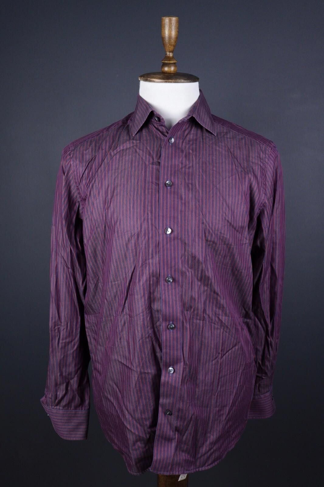 Eton Eton Contemporary Vintage Stripe Button Shirt Size 41 16 Size US L / EU 52-54 / 3 - 1 Thumbnail