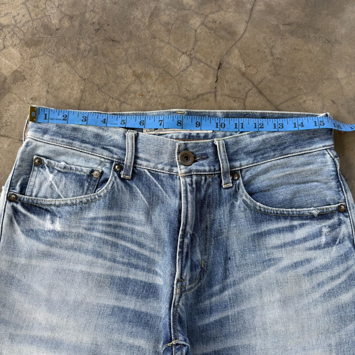 Japanese Brand Vintage Back Number Faded Denim Jean Pants Size US 31 - 5 Thumbnail