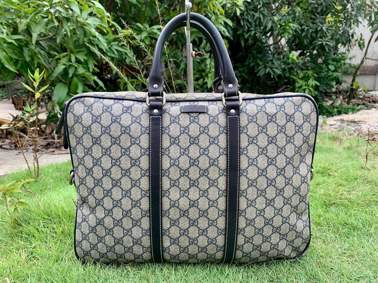 image of Authentic Gucci GG Supreme Medium Briefcase in Brown, Men's