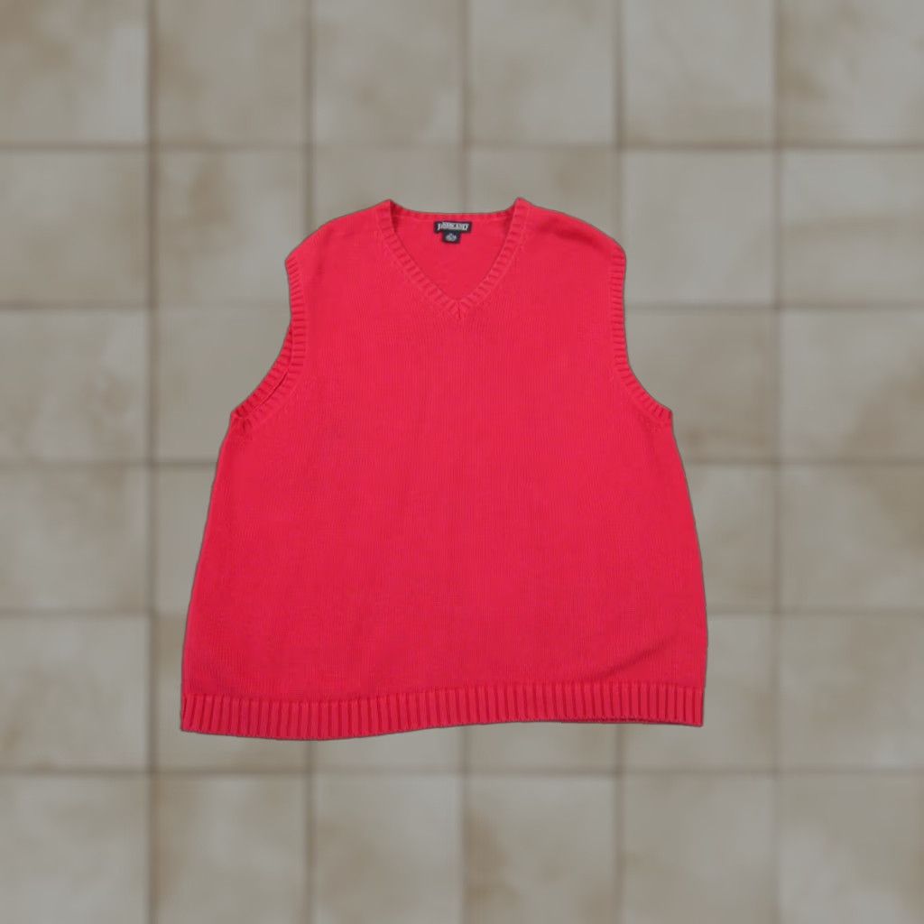 Lands' End Vintage Lands' End Sweater Vest Men XL Red V-Neck Made in Japan Size US XL / EU 56 / 4 - 1 Thumbnail