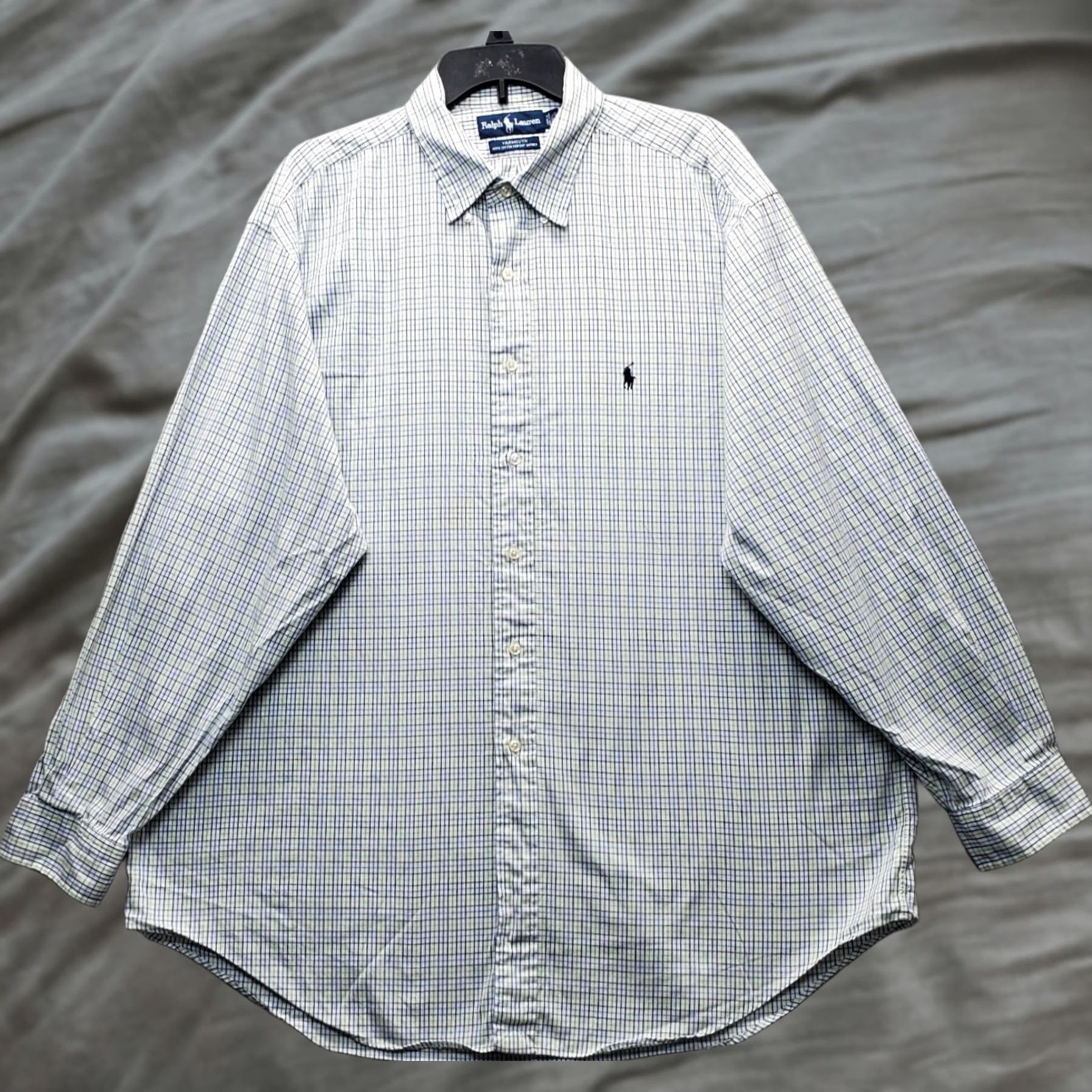 Ralph Lauren Ralph Lauren VTG Yarmouth Dress Shirt Mens 17.5 Multicolor Pony Logo Pinpoint Oxford Shirt Mens Color Multicolor 100% Cotton Plaid商务 Mens Size 48R - 1 Thumbnail