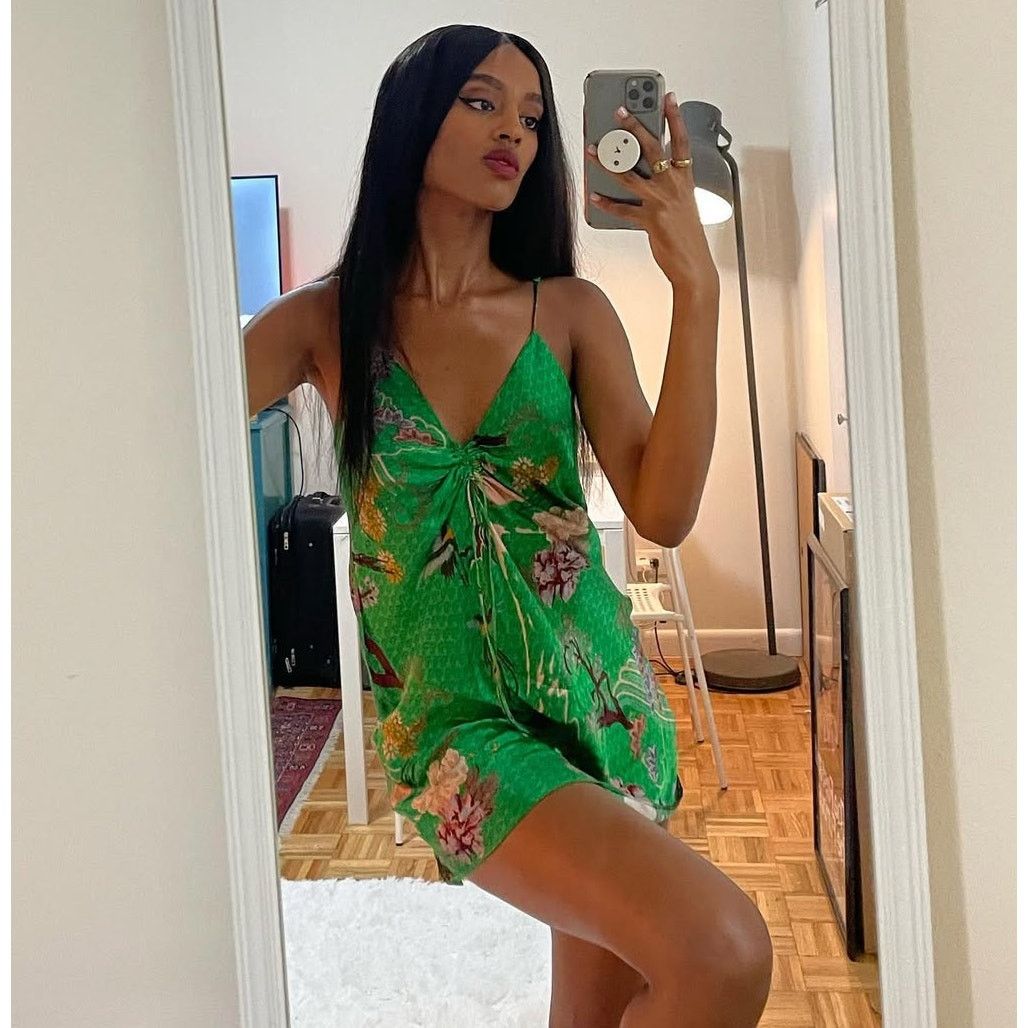 Zara ZARA Green Floral Slip Mini Dress NWT Blogger Favorite Size M / US 6-8 / IT 42-44 - 8 Thumbnail