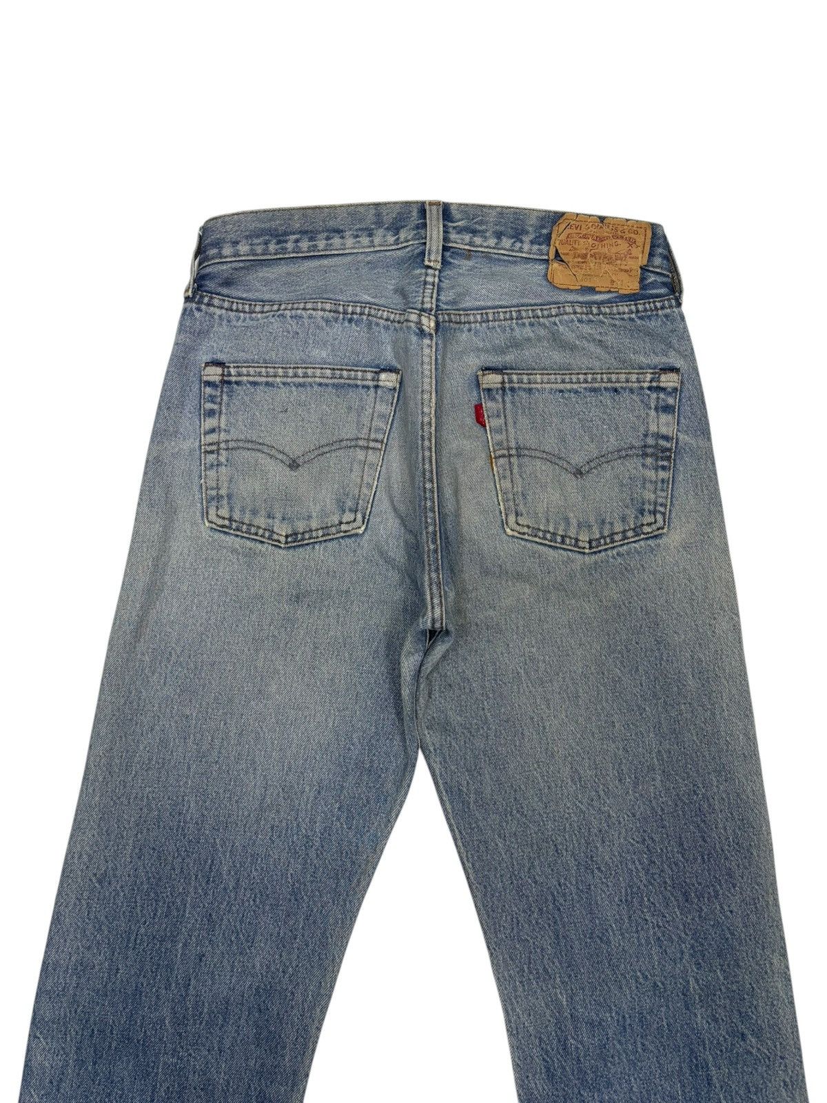 Levi's Vintage Levis 501 Distress Cut Leg Cropped Jeans Size US 30 / EU 46 - 6 Thumbnail