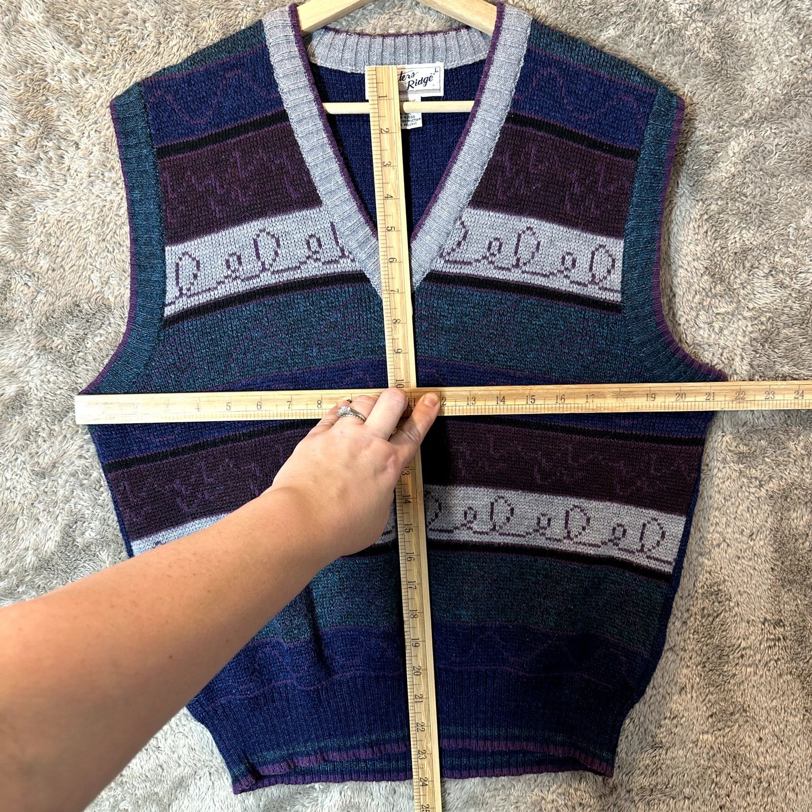 Other Vintage 80s Hunters Ridge Sweater Vest L Large Men's Stripe Size US L / EU 52-54 / 3 - 6 Thumbnail