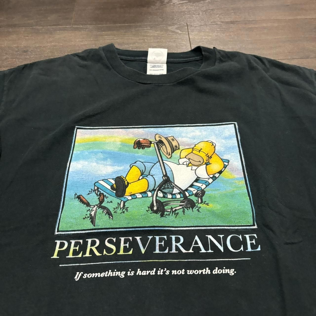 Delta Vintage The Simpsons Homer Simpson Perseverance T Shirt Size US L / EU 52-54 / 3 - 1 Thumbnail