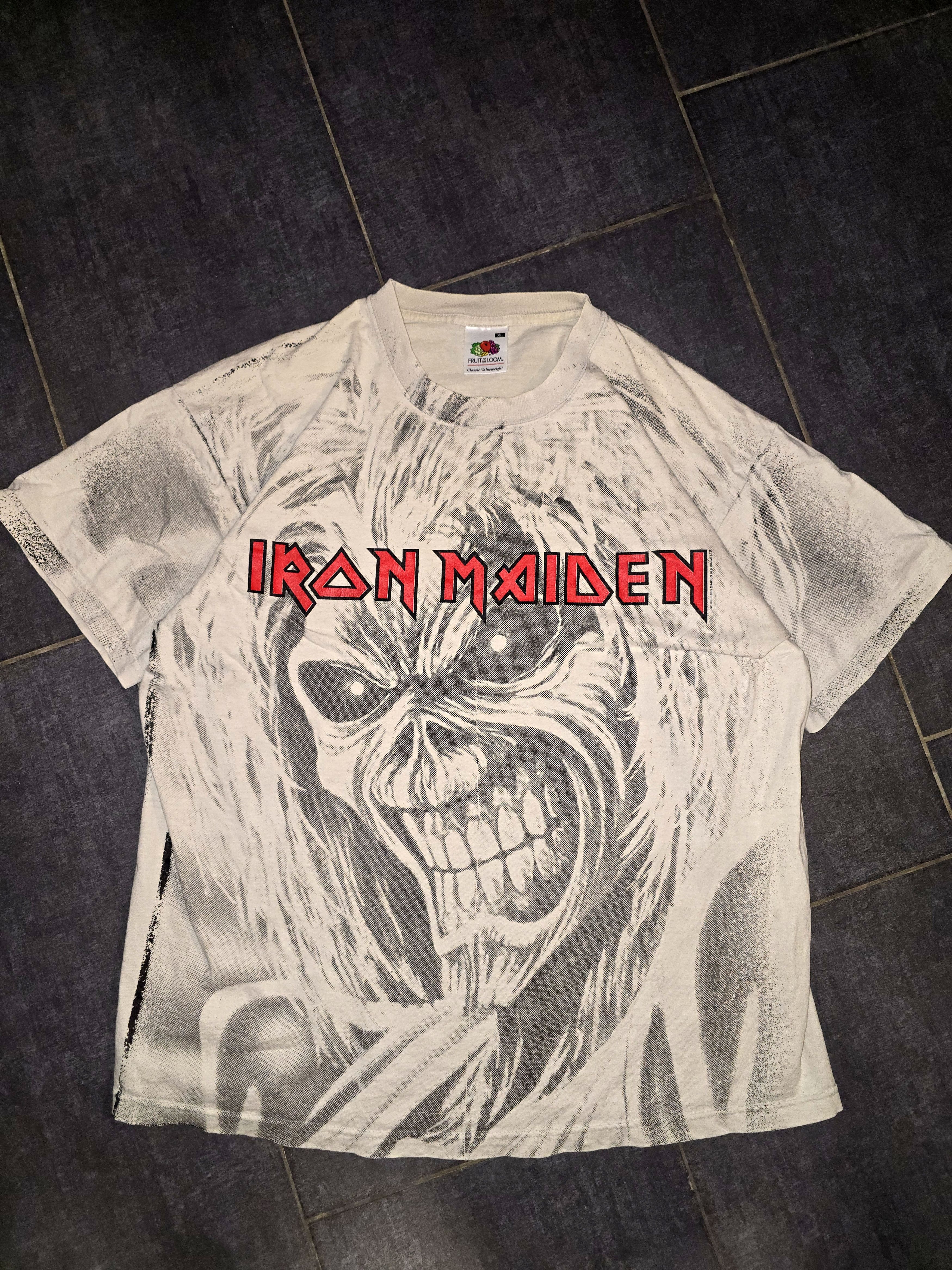 Fruit Of The Loom Vintage 1999 Iron Maiden AOP T-Shirt XL Eddie Face Axe FOTL Size US XL / EU 56 / 4 - 1 Thumbnail
