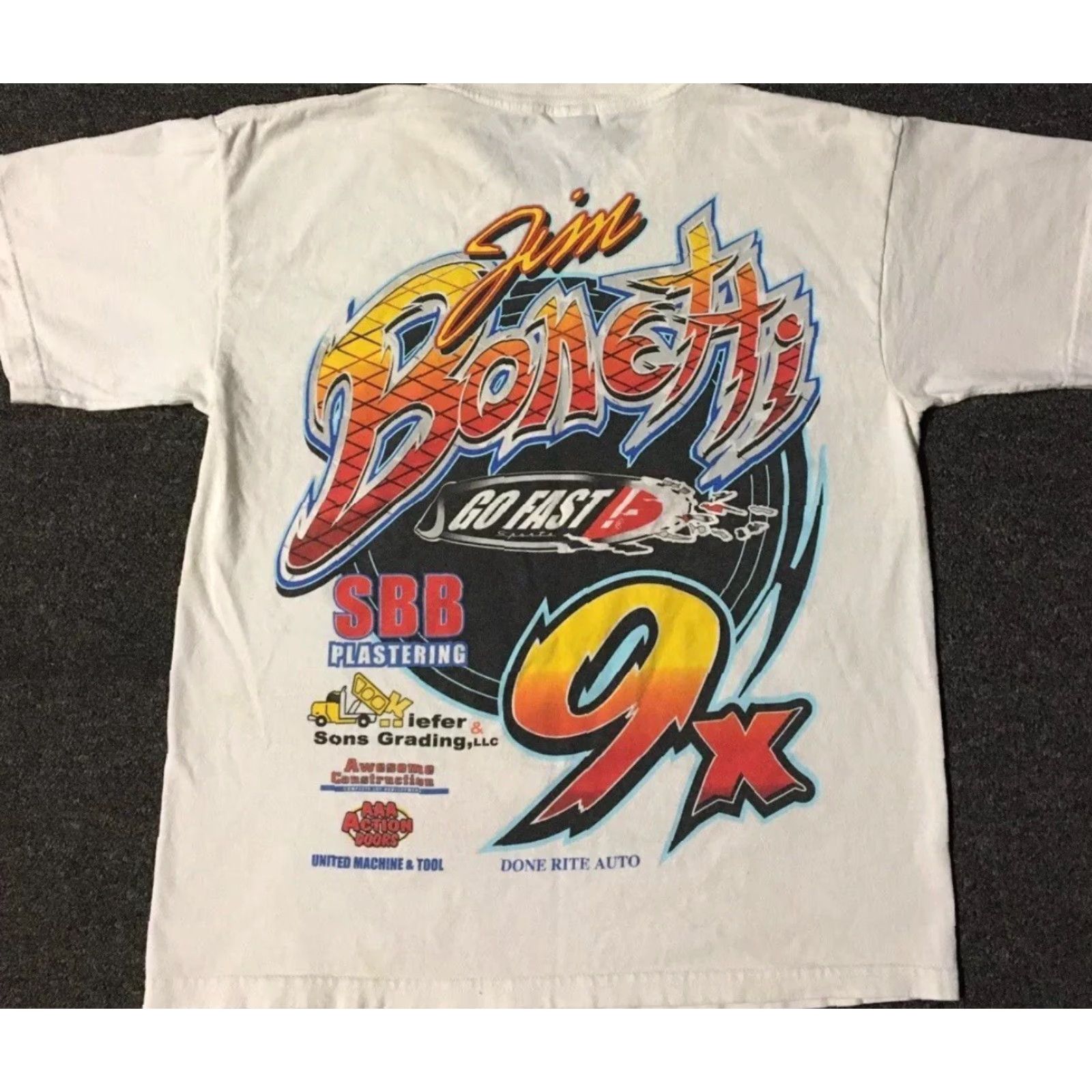 NASCAR VINTAGE Jim Bonetti Dwarf Car Racing Shirt XS White NASCAR Y2K Grunge 80s 90s Size US XS / EU 42 / 0 - 2 Thumbnail