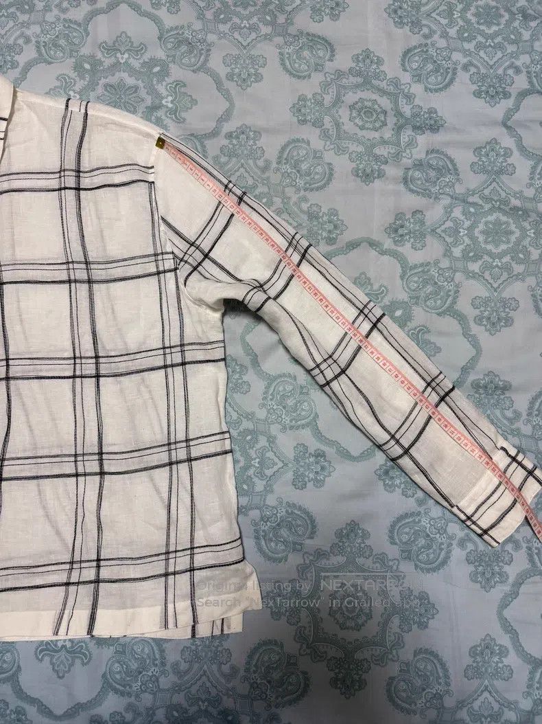 Hermes Hermes Linen Jacket Shirt, 100% Linen, Classic Pattern, St Size US XXS / EU 40 - 6 Thumbnail