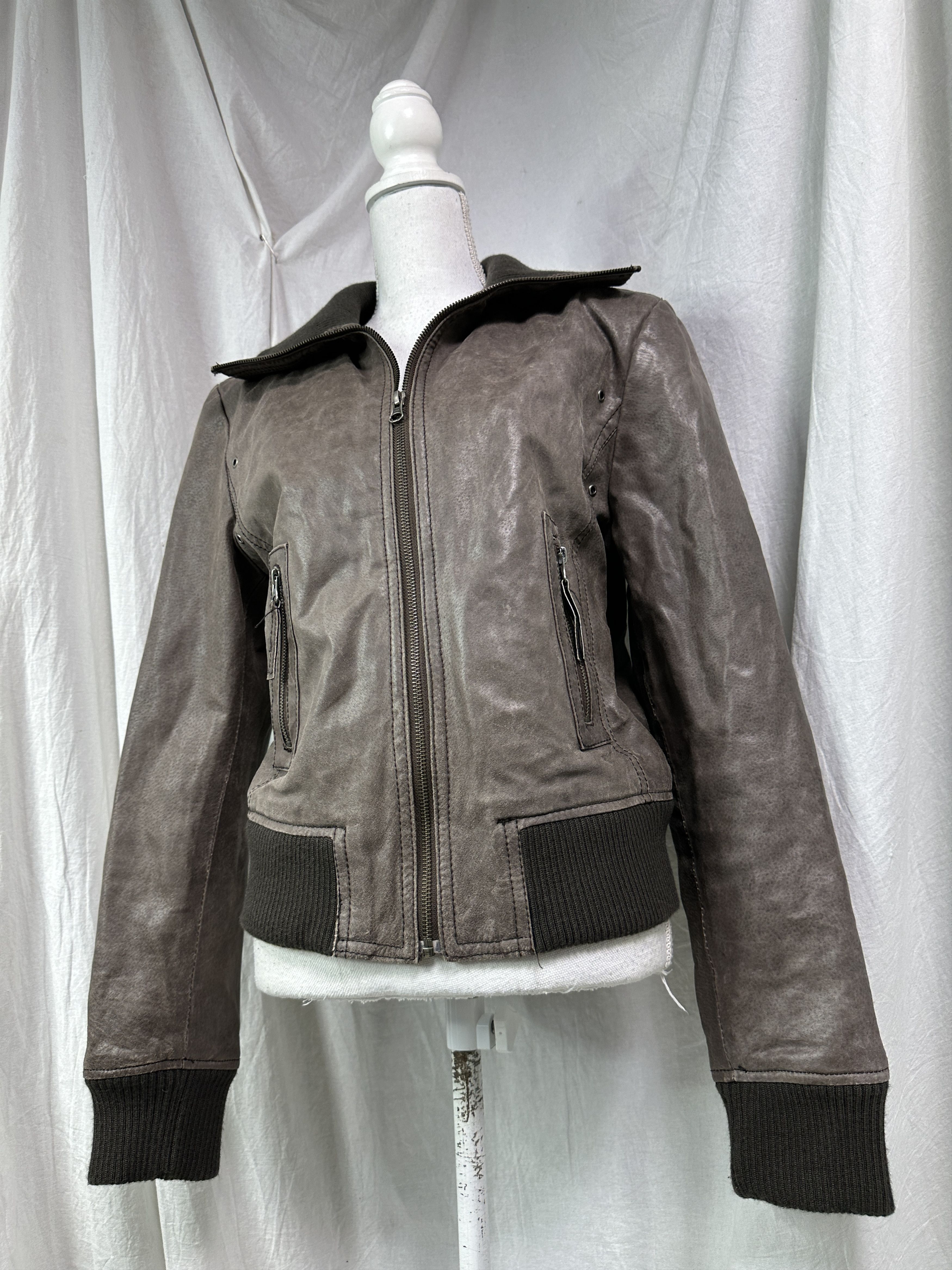 Vintage Vintage Leather Biker Moto Washed Brown Jacket Y2K Size US M / EU 48-50 / 2 - 1 Thumbnail
