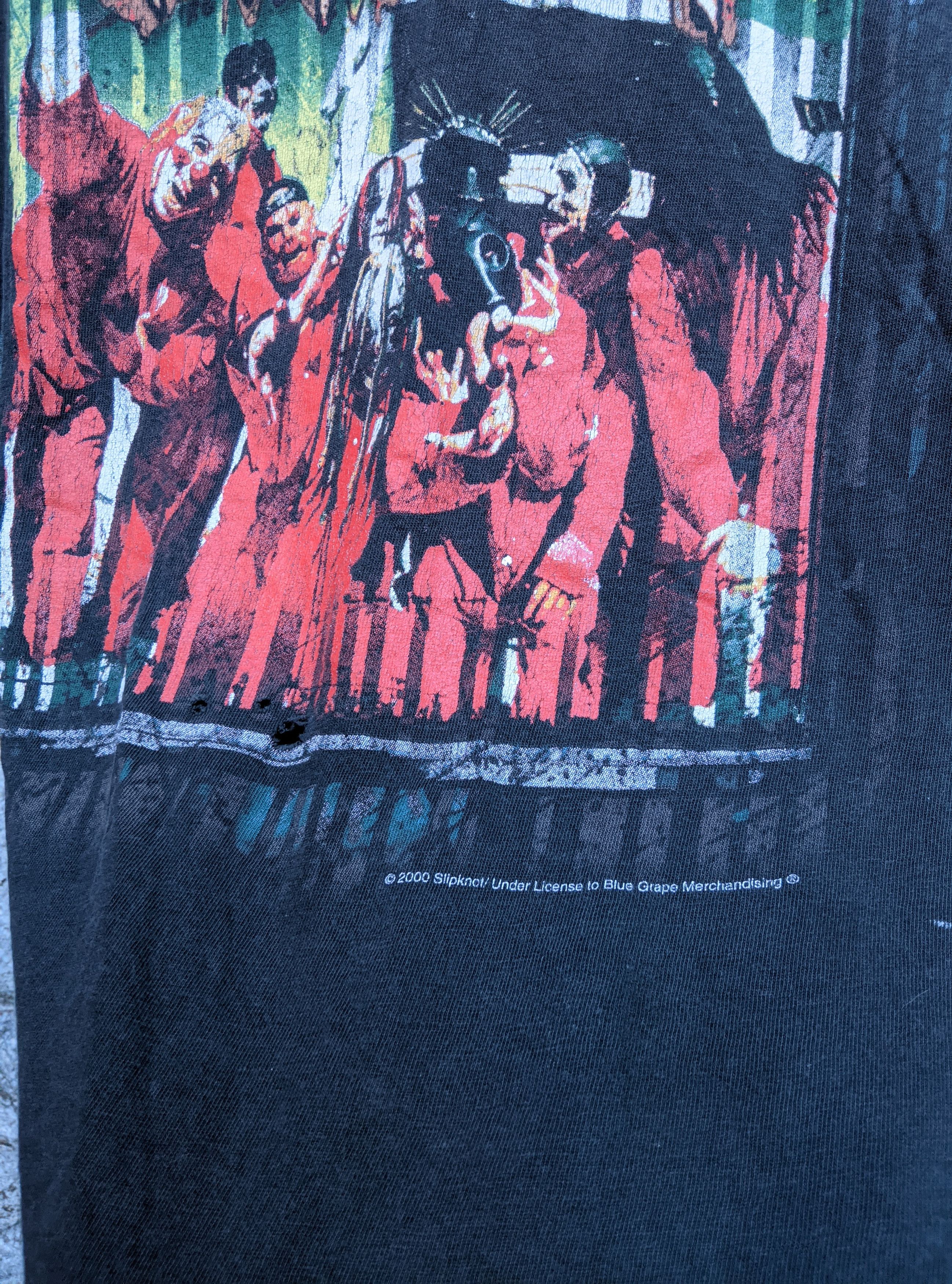 Band Tees Vintage 2000 thrashed Slipknot nu metal distressed fade t Size US M / EU 48-50 / 2 - 10 Thumbnail
