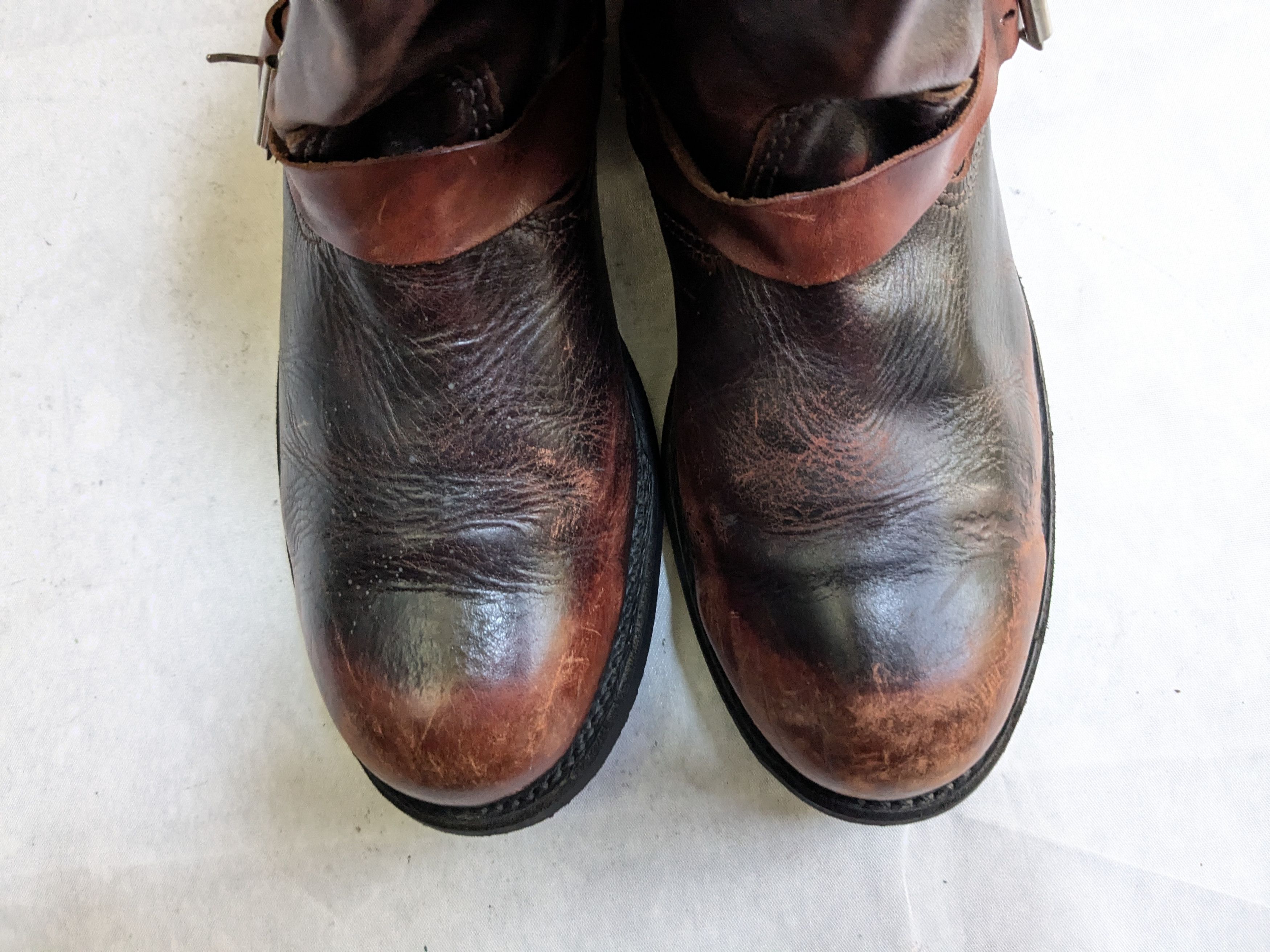 Frye Frye Engineer Boots Red Leather 9 M Buckle Size US 9 / EU 42 - 3 Thumbnail