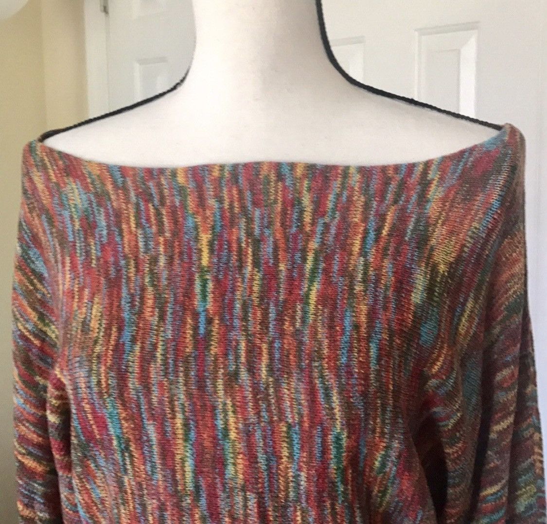 Other SANS SOUCI SEMI OFF SHOULDER MULTI COLOR PULLOVER SWEATER Size M / US 6-8 / IT 42-44 - 13 Thumbnail