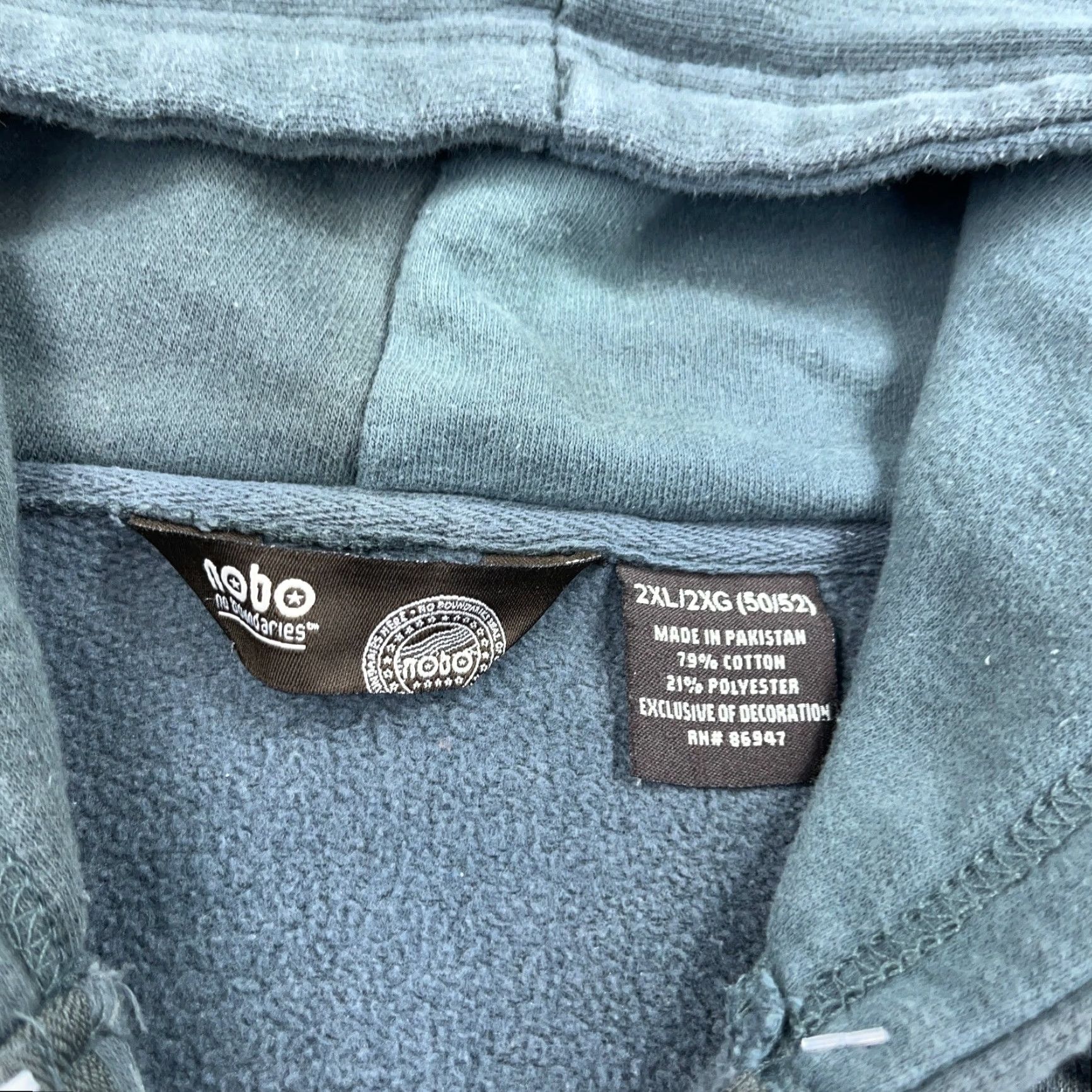Vintage VINTAGE No Boundaries Hoodie Men 2XL Gray Full Zip Hooded Graphic Print AOP Neck Round Zip Front Fleece Cotton Blend Casual Mens Size US XXL / EU 58 / 5 - 3 Thumbnail