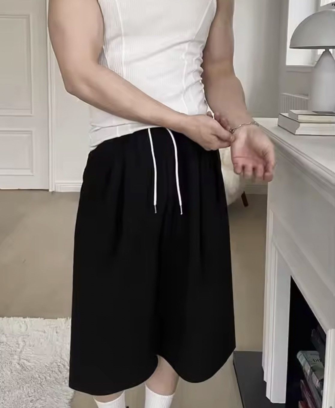 Japanese Brand Korean Style Men's Sports Shorts Drawstring Size US 26 / EU 42 - 1 Thumbnail