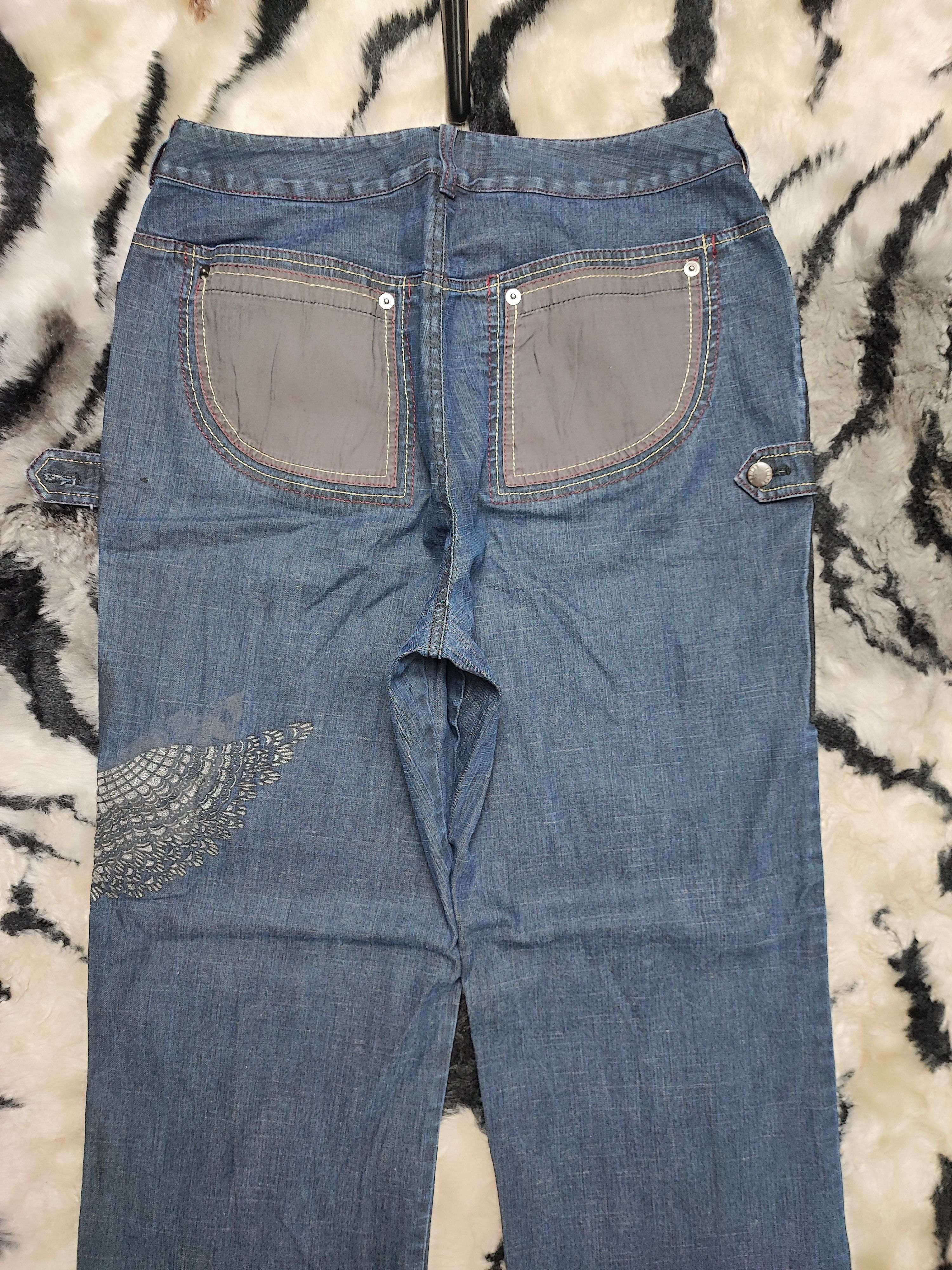 Number (N)ine Vintage Eagle Embroidery Baggy Loose Bootcut Wide Leg Size US 28 / EU 44 - 17 Thumbnail