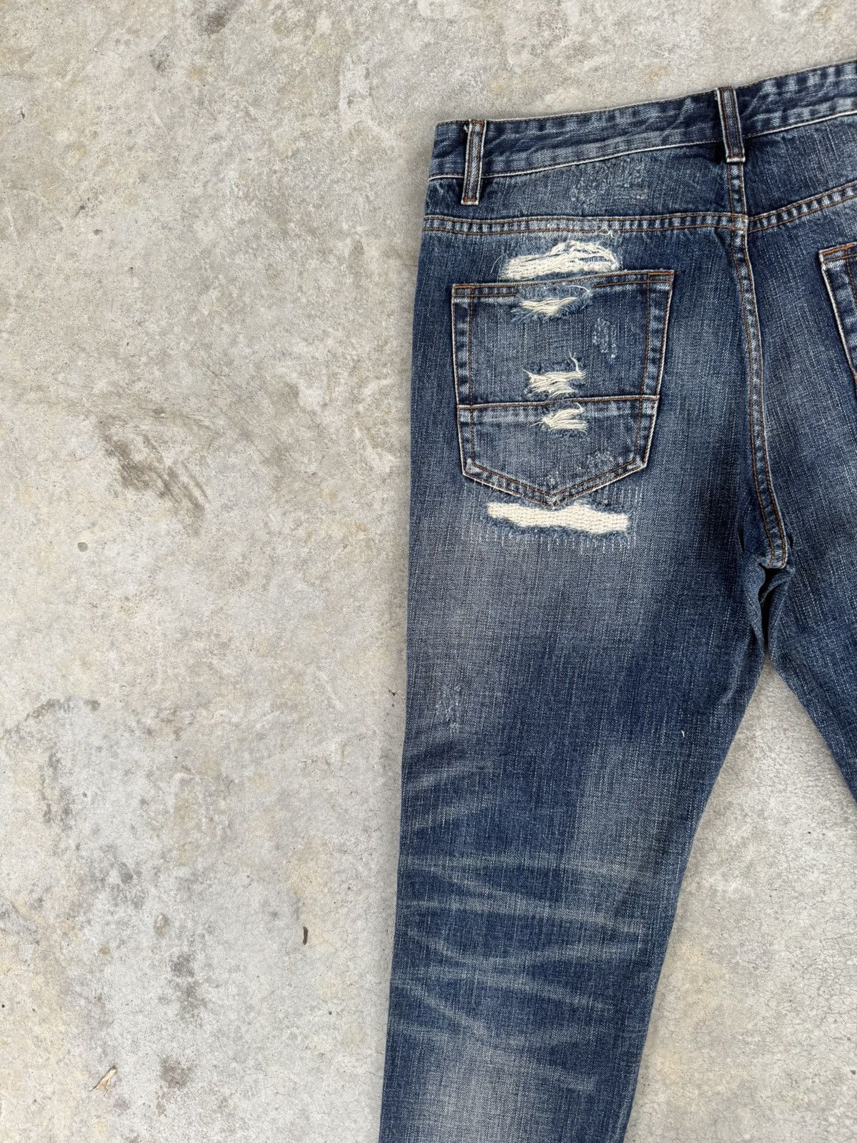 Embellish Japanese Embellish Boro Patchwork Distressed Slim Jeans Size US 34 / EU 50 - 9 Thumbnail