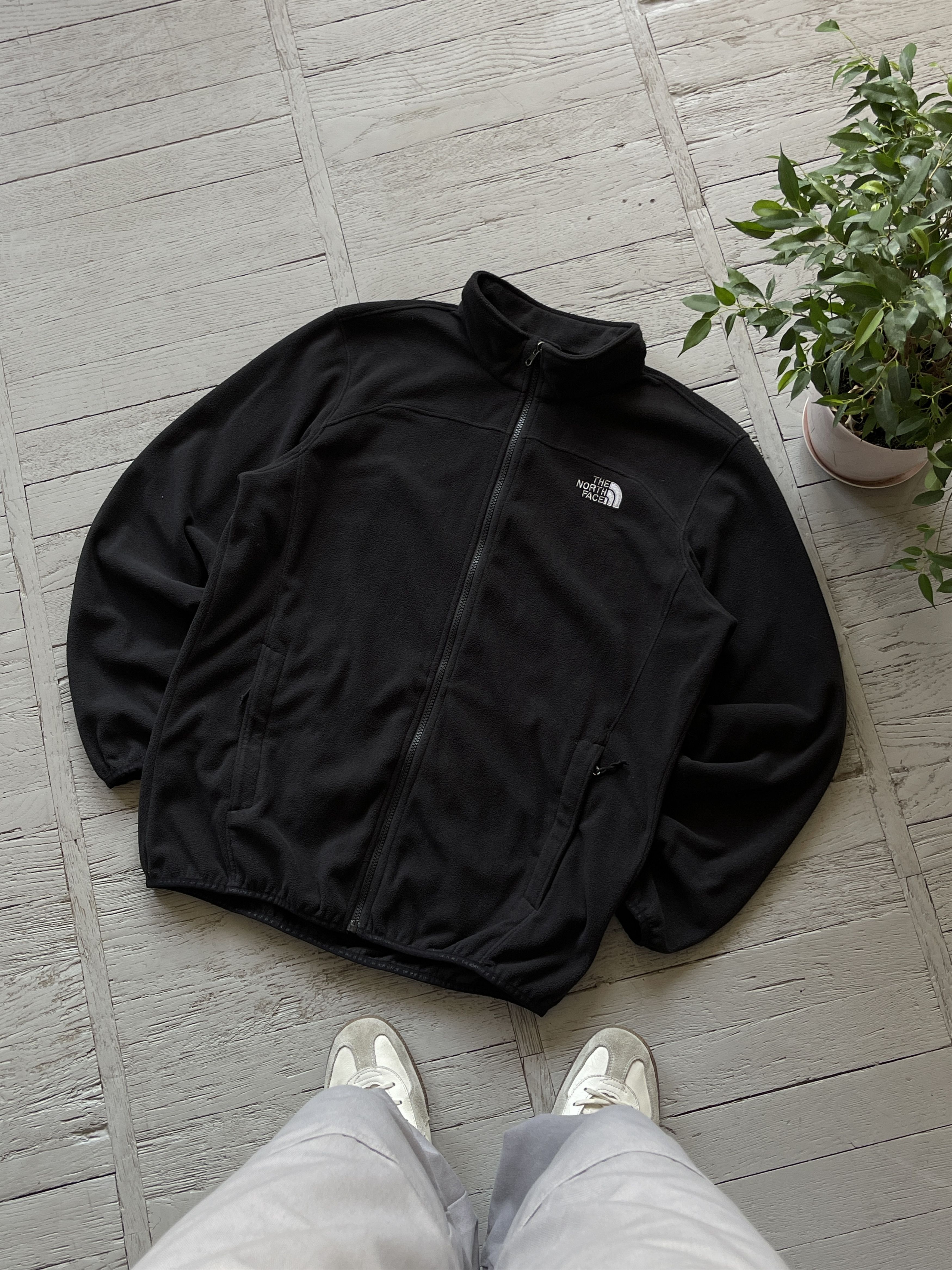 THE NORTH FACE Fleece Jacket Men's XL polyester black type Vintage Second Hand