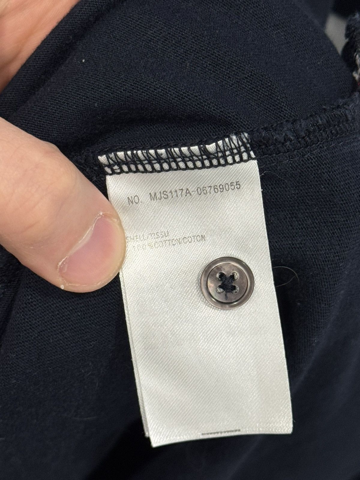 Thom Browne Thom Browne Navy Milano Cotton 4-Bar Long Sleeve Size US L / EU 52-54 / 3 - 4 Thumbnail
