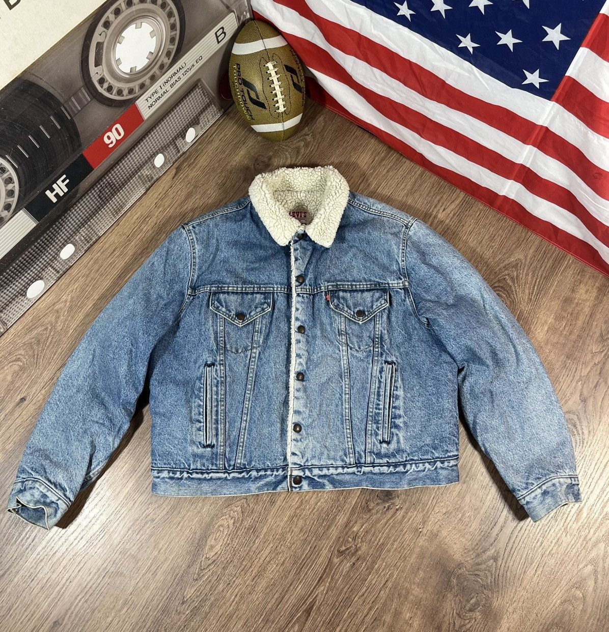 Levi's Vintage 70-80s Levi’s Sherpa Jacket – Made in USA Size US L / EU 52-54 / 3 - 1 Thumbnail