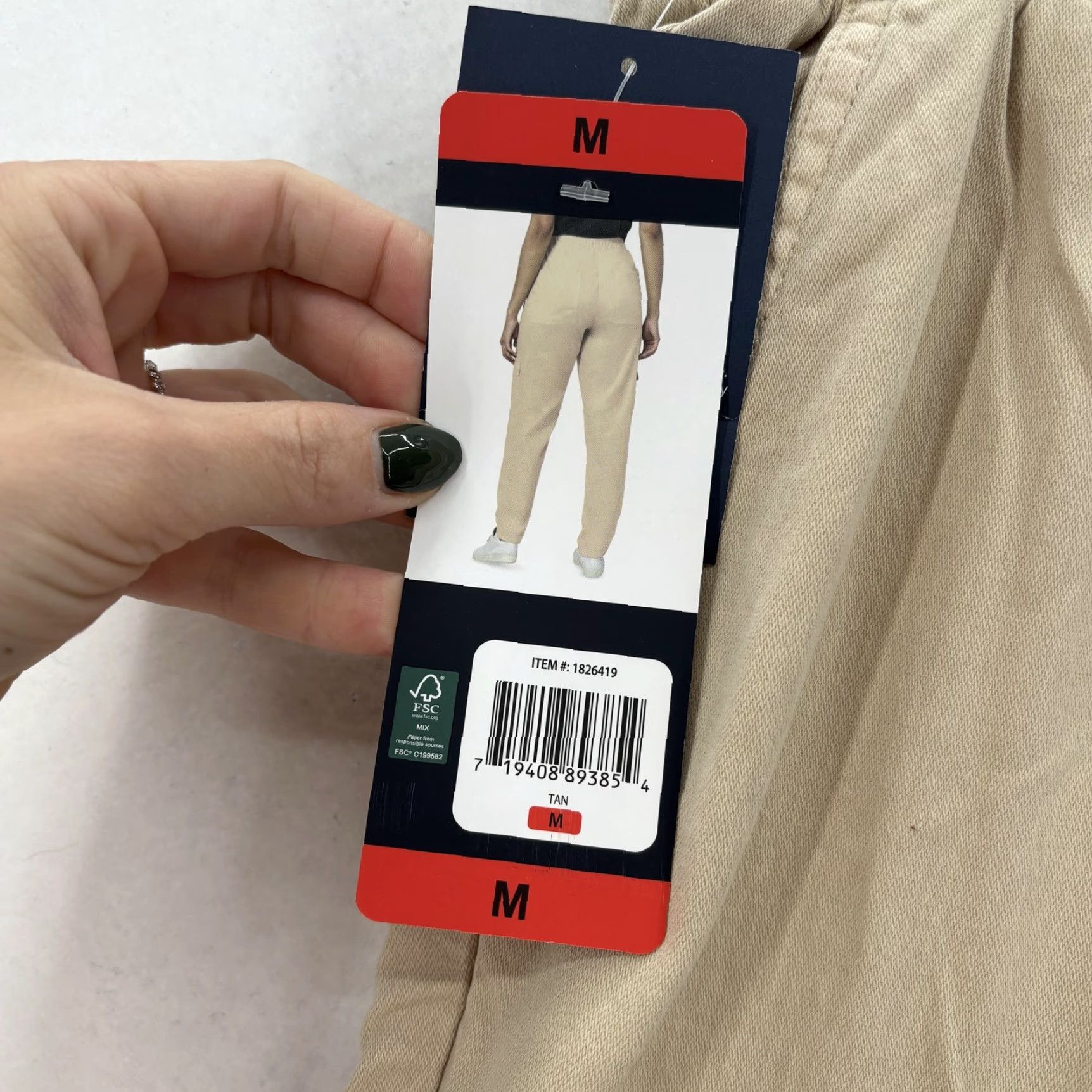 Gap GAP Pants Womens Medium Twill Cargo Jogger Elastic Waist Pockets Ankle NWT Tan Beig e? Size 32" / US 10 / IT 46 - 5 Thumbnail