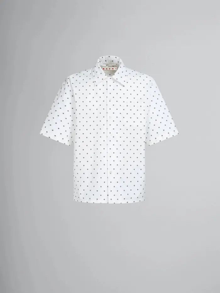 o1w1db10125 Polka Dot Shirt in White