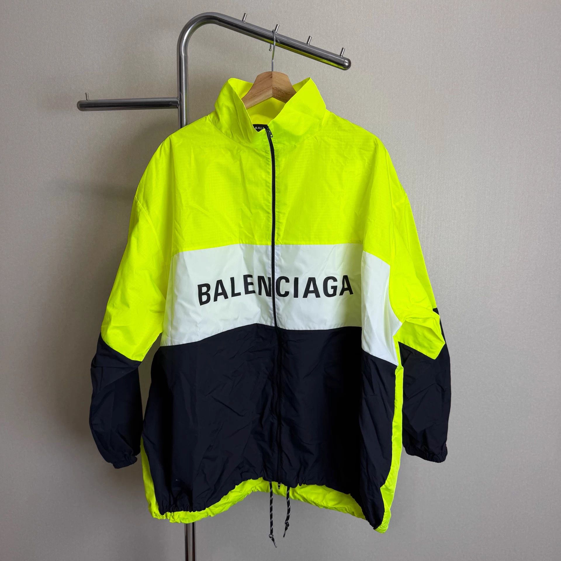 Balenciaga Balenciaga colorblock logo jacket men's 40 yellow Size US XXS / EU 40 - 1 Thumbnail