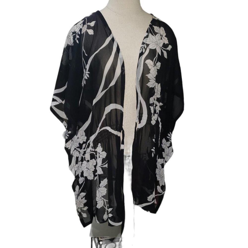 Designer CT384 Ladies Black & White Cover up 1X Size ONE SIZE - 4 Thumbnail