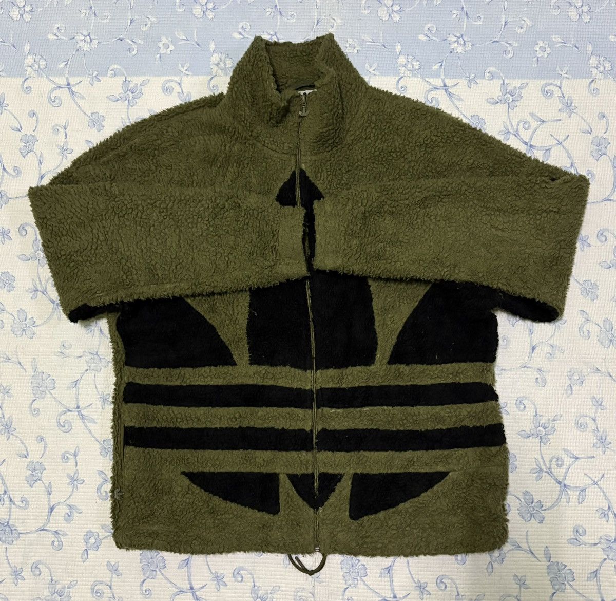 Adidas Adidas Sherpa Jacket Sweater Knitwear Big Logo Size US M / EU 48-50 / 2 - 5 Thumbnail