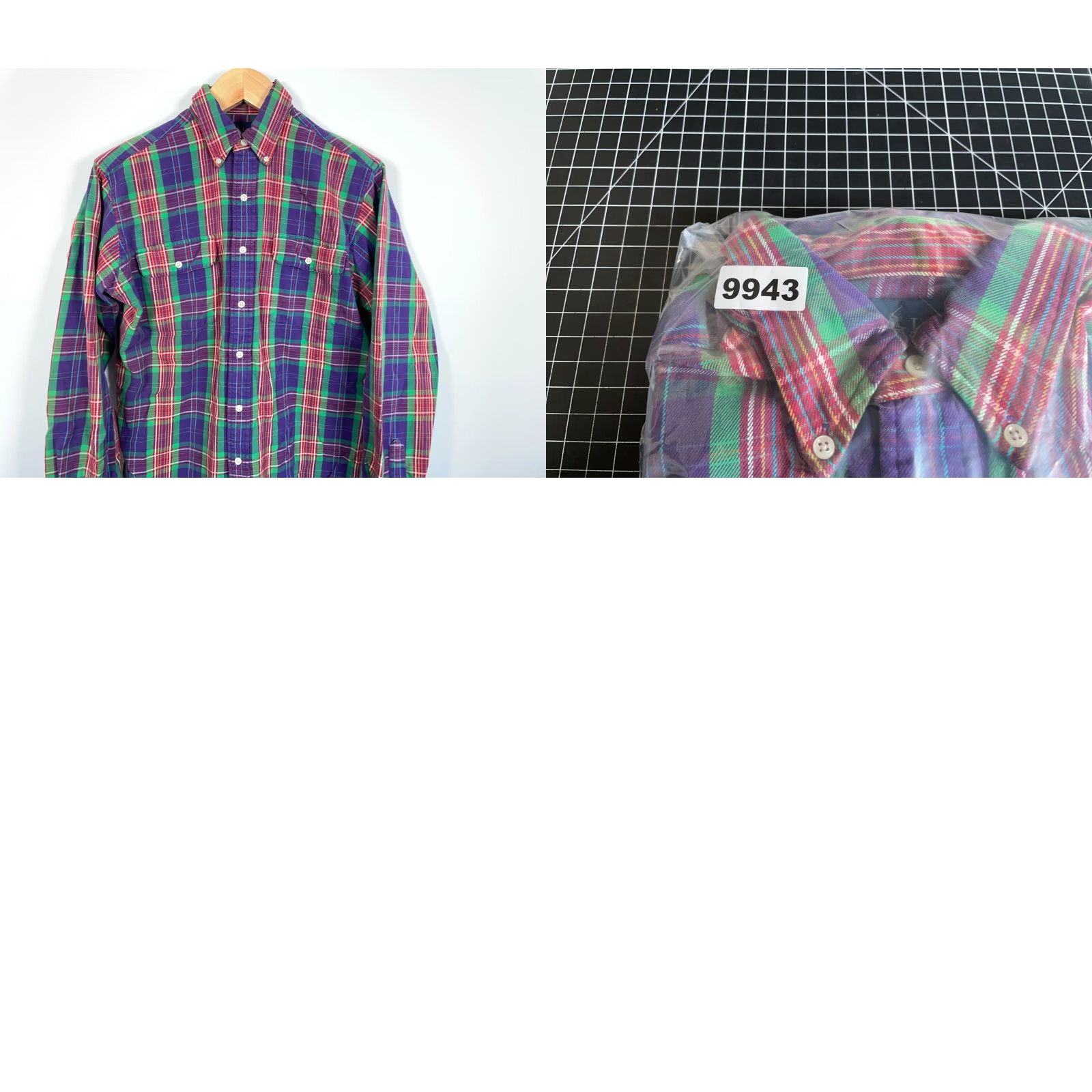Ralph Lauren Ralph Lauren Workshirt Shirt Mens Medium Purple Plaid Flannel Button-Down Collar Casual Size US M / EU 48-50 / 2 - 9 Thumbnail
