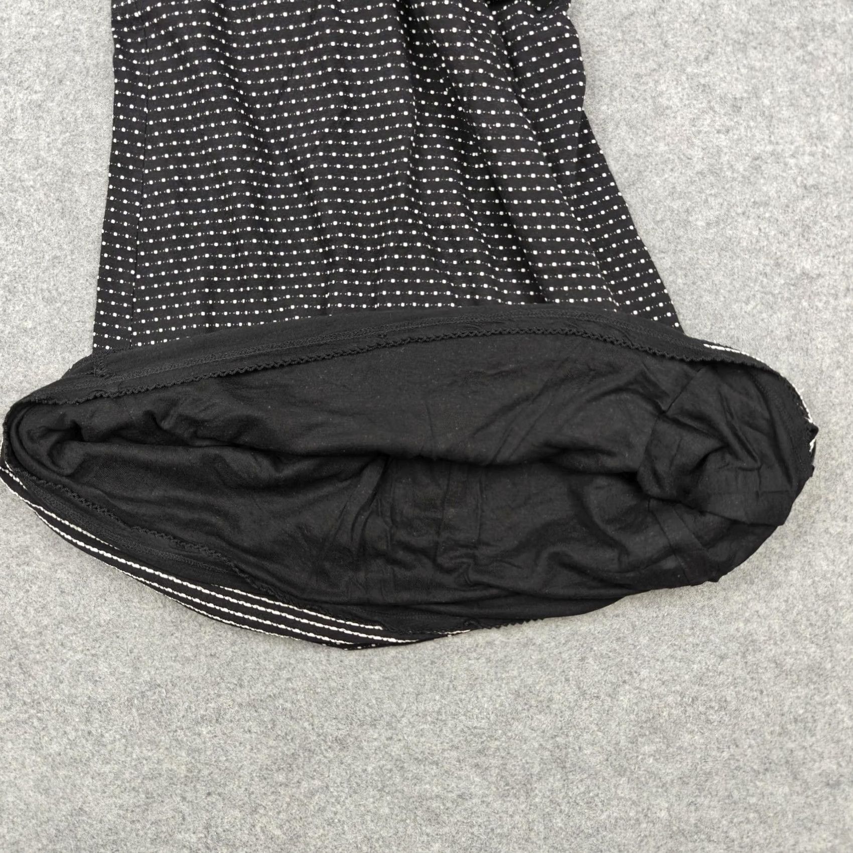 Vintage Maeve Anthropologie Dress Womens M Black Polka Dot Knit Shift Short Sleeve Mini Size 32" / US 10 / IT 46 - 4 Thumbnail