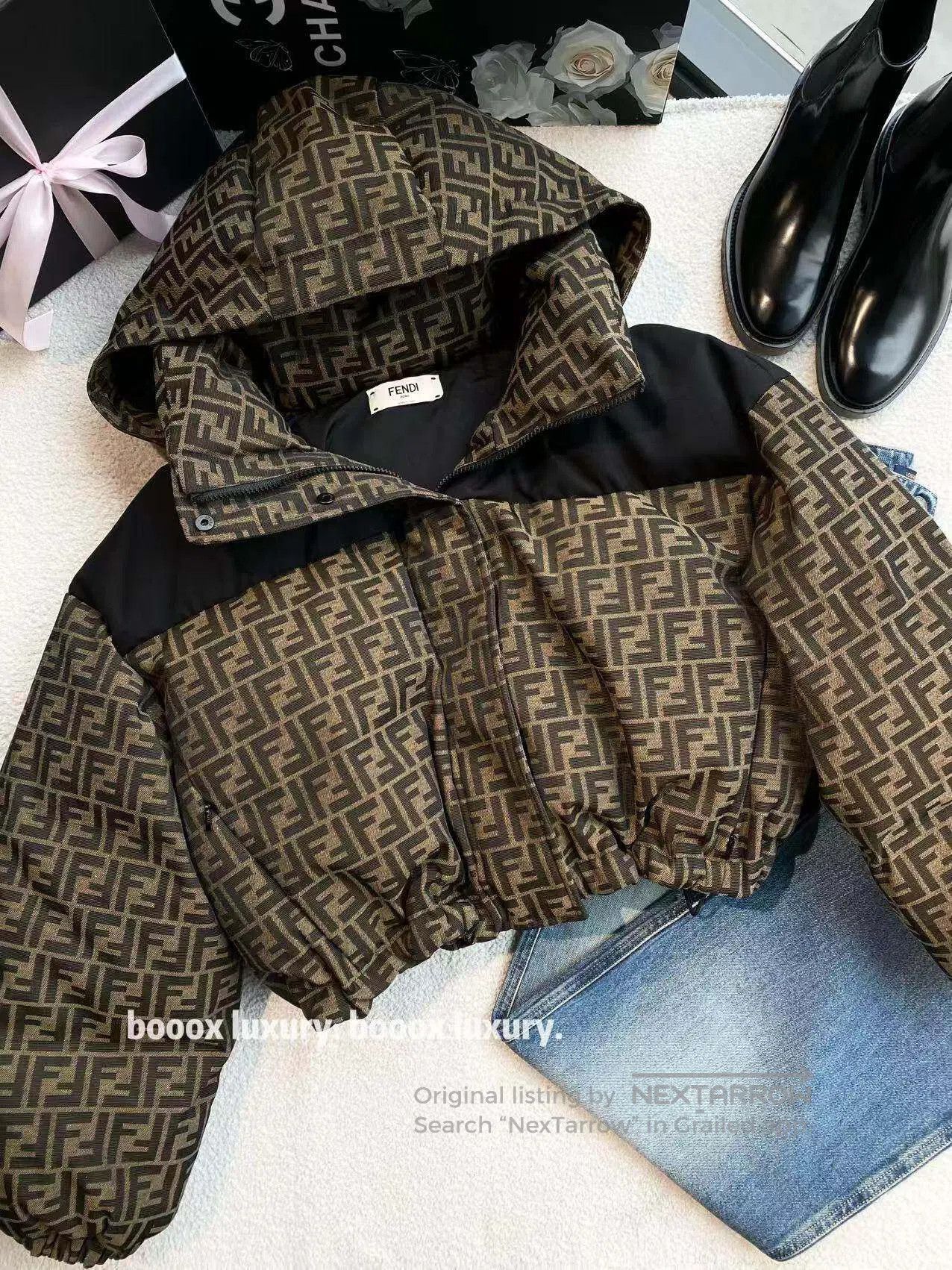 Fendi Fendi Double F full print down jacket| Size S / US 4 / IT 40 - 1 Thumbnail
