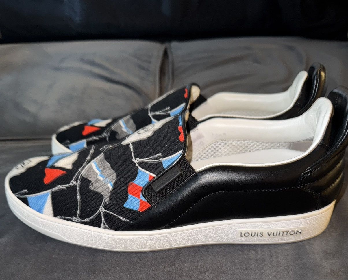 Louis Vuitton Louis Vuitton Frontrow Flags Slip On Sneakers Men’s Size 8 Size US 8 / EU 41 - 4 Thumbnail
