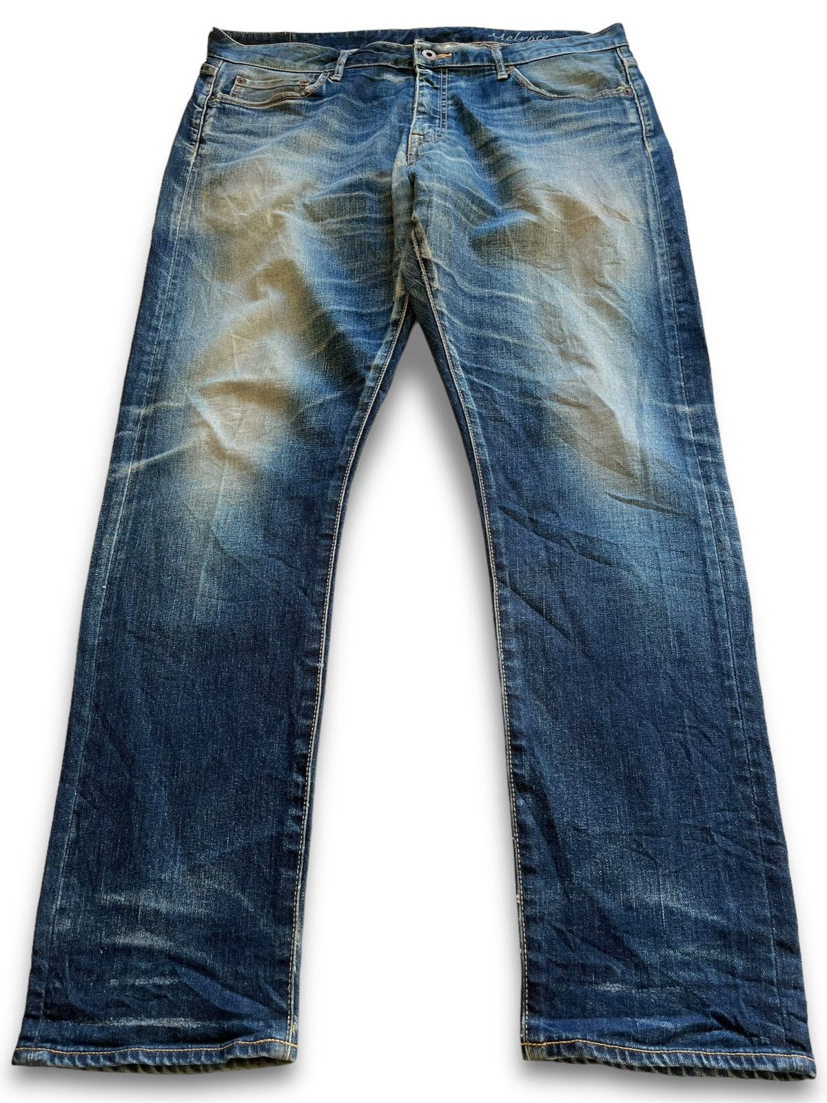 Vintage Japan Blue Melrose Loose Tapered Jeans 38x30
