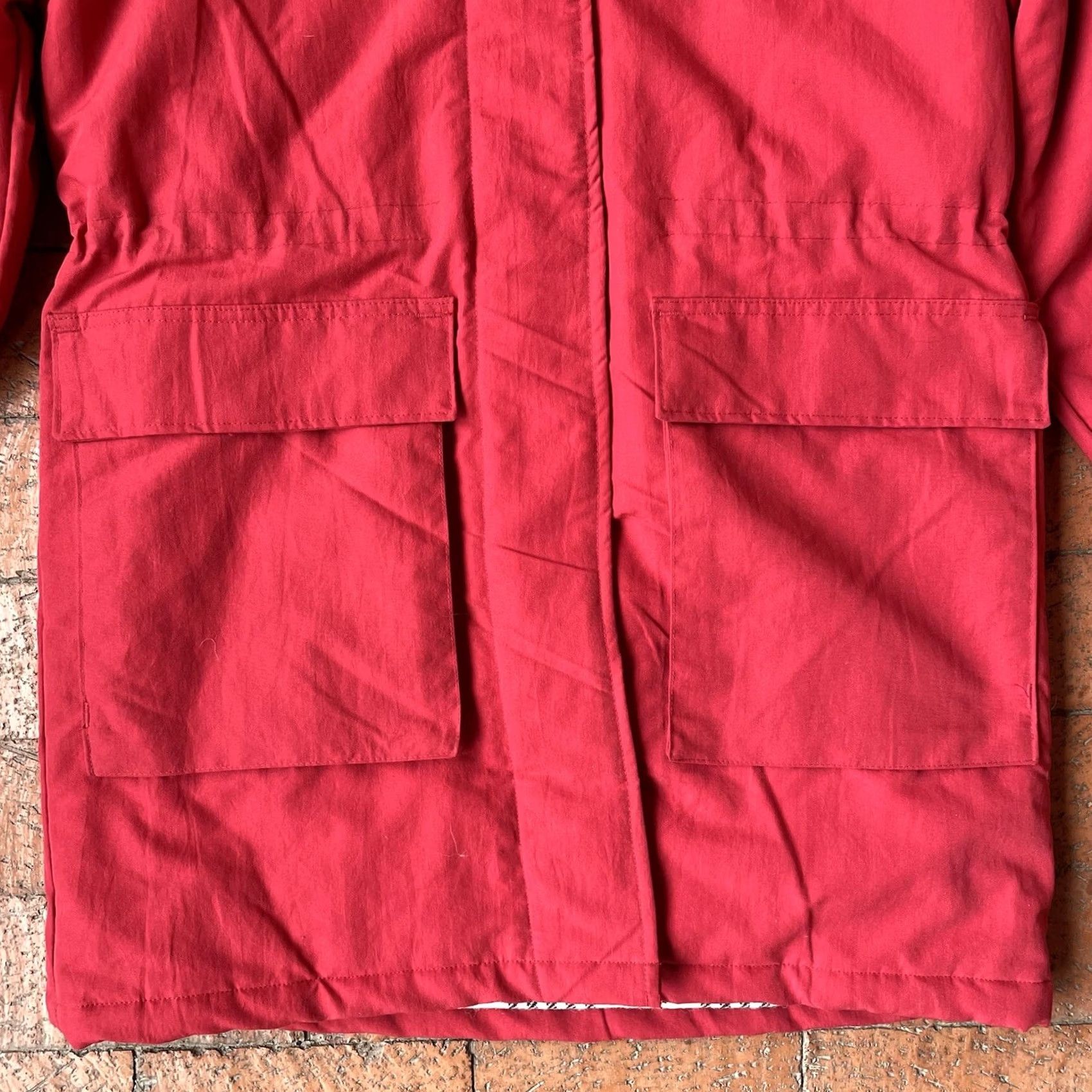 Vintage VINTAGE Woolrich Jacket Red Wool Lined Plaid M Wool Blend Lamb Fur Secretary/Geek 1990s Made in USA Mens/Womens Size M / US 6-8 / IT 42-44 - 4 Thumbnail