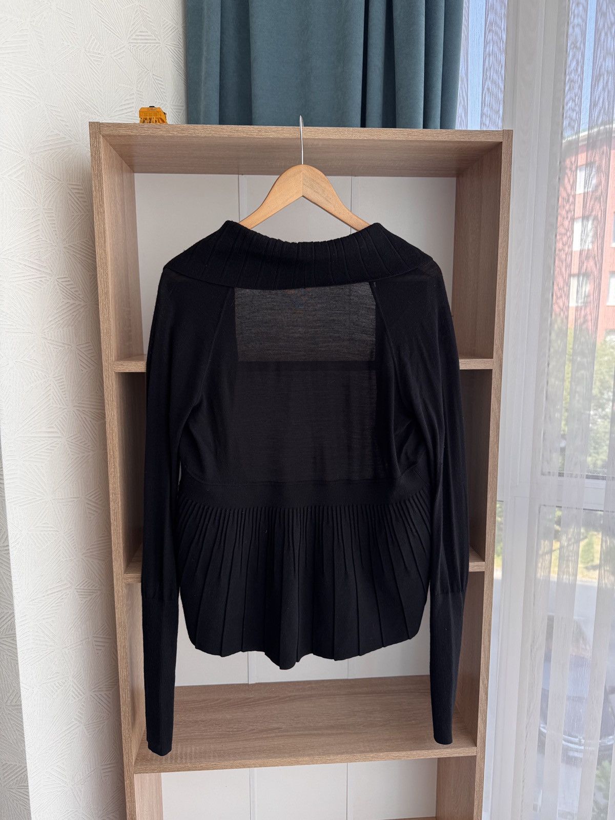 Vintage Vintage Gianni Versace Collection Black Ruffle Open Cardigan Size S / US 4 / IT 40 - 10 Thumbnail