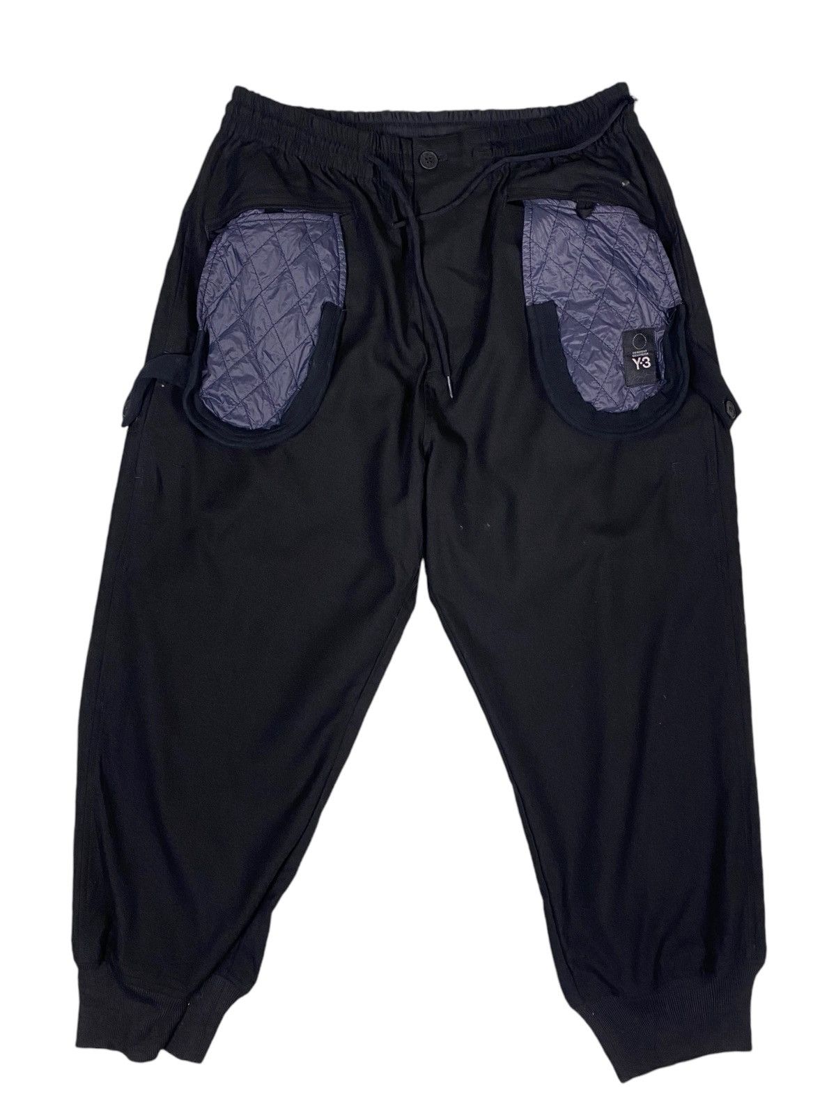 Yohji Yamamoto 💥 YOHJI YAMAMOTO Y3 BLACK JOGGER PANT Size US 33 - 1 Thumbnail