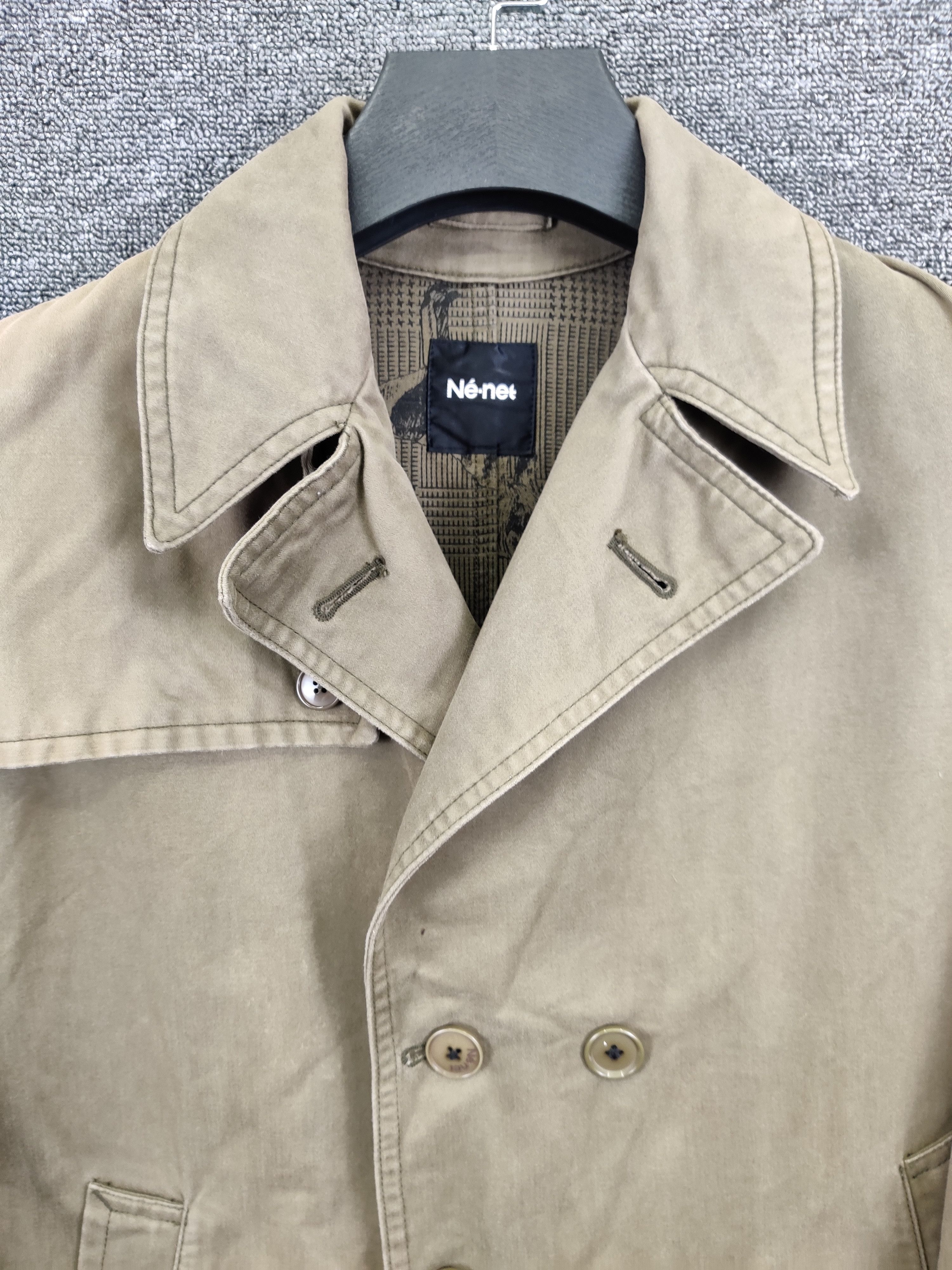 Ne-Net Vintage Ne-Net Double Breasted Sun Faded Trench Coat Size US XL / EU 56 / 4 - 8 Thumbnail