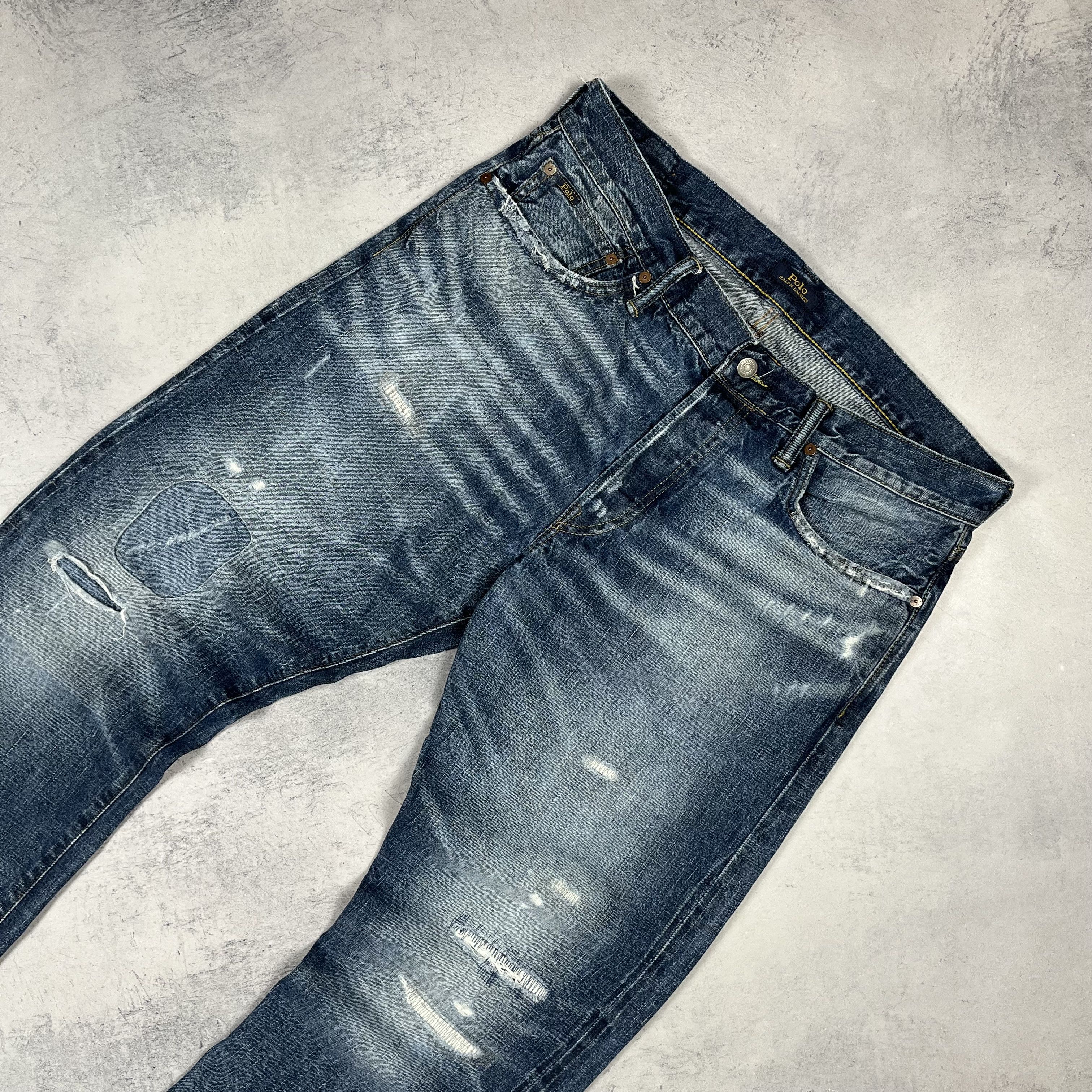 Polo Ralph Lauren Polo Ralph Lauren Selvedge Distressed Denim Jeans Pants Size US 36 / EU 52 - 2 Thumbnail