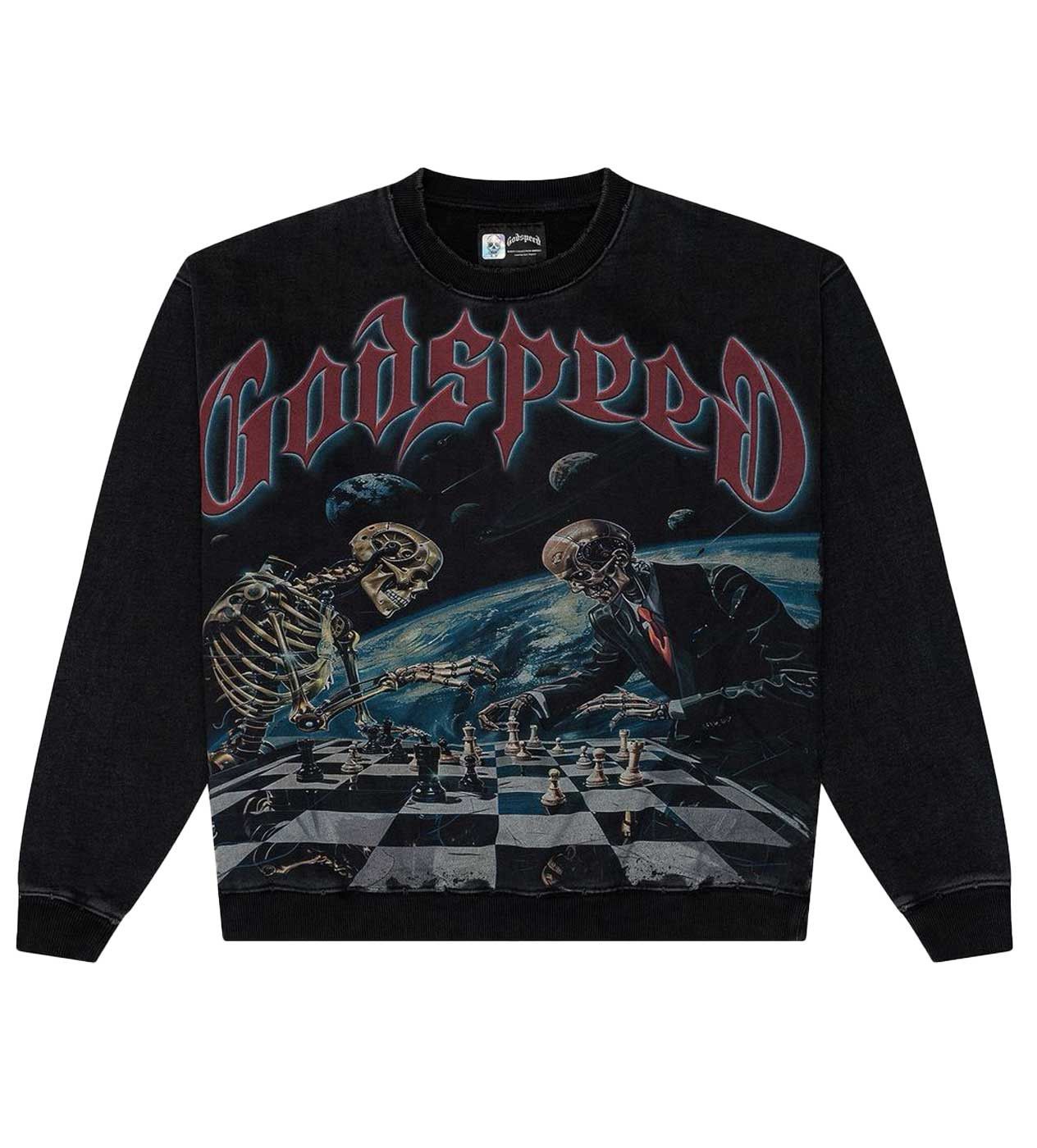 Godspeed Checkmate Sweatshirt Washed Black Size US XS / EU 42 / 0 - 1 Thumbnail
