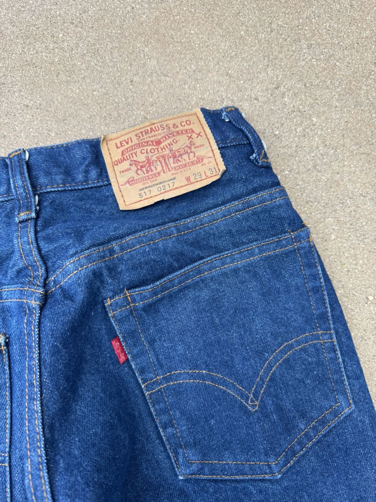 Levi's Vintage 70’s Levi’s 517xx Red Tab Bootcut Flare Jeans 29x31 Size US 29 - 8 Thumbnail