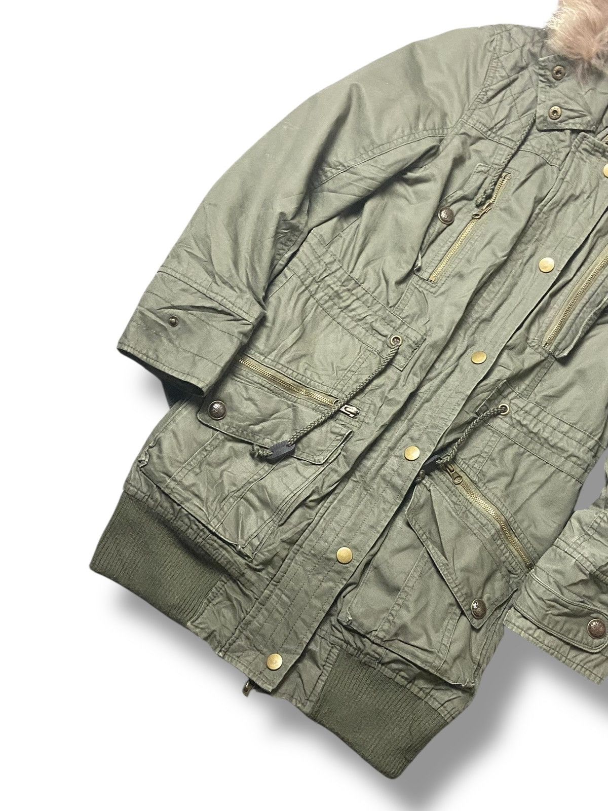 Japanese Brand × Seditionaries × Vintage BODY DESSERT Utility Pocket Fur Lining Hooded Jacket (118) Size US XXS / EU 40 - 4 Thumbnail