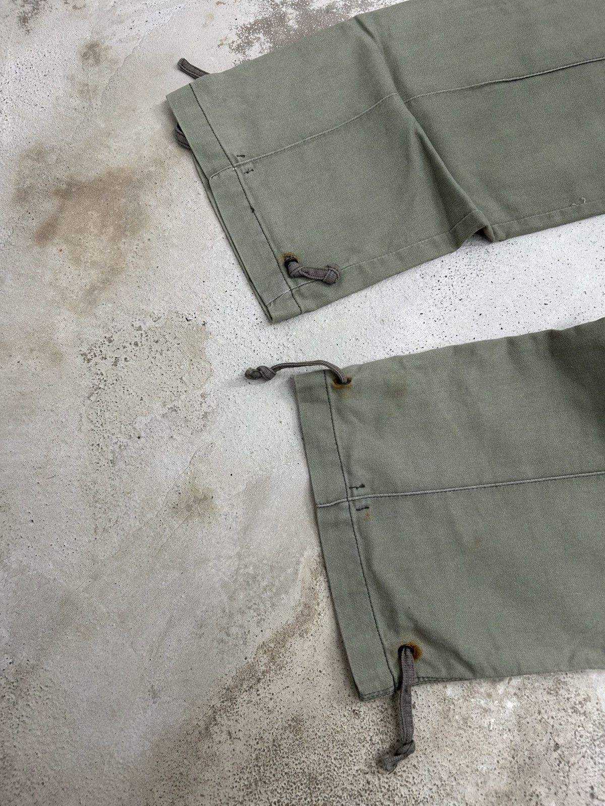 20471120 × GOSTAR DE FUGA × Japanese Brand Techno Japan Double Waist Baggy Cargo Parachute Faded Green Size US 35 - 14 Thumbnail