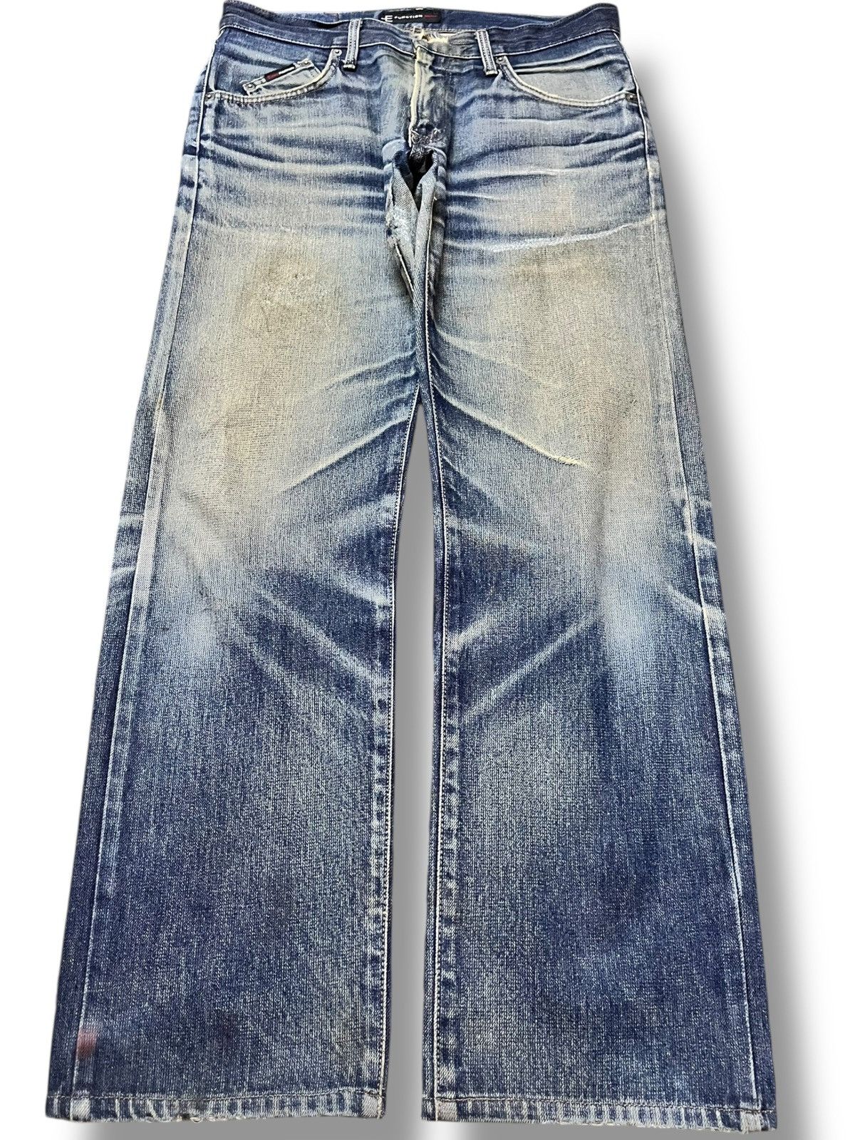 Edwin Vintage Edwin 502 E-Function Baggy Mudwash Whiskers Denim Size US 33 - 1 Thumbnail