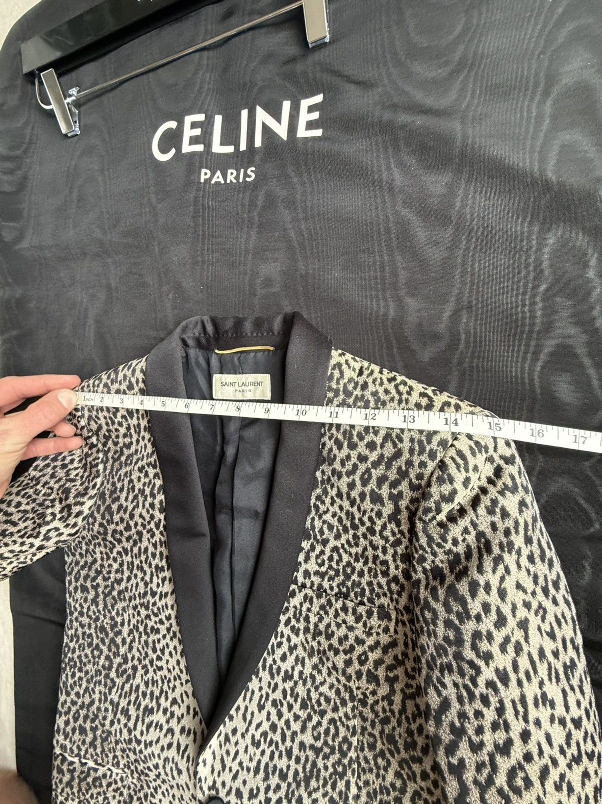 Hedi Slimane × Saint Laurent Paris SS14 Saint Laurent Babycat Le Smoking tuxedo jacket Hedi Size 36R - 3 Thumbnail